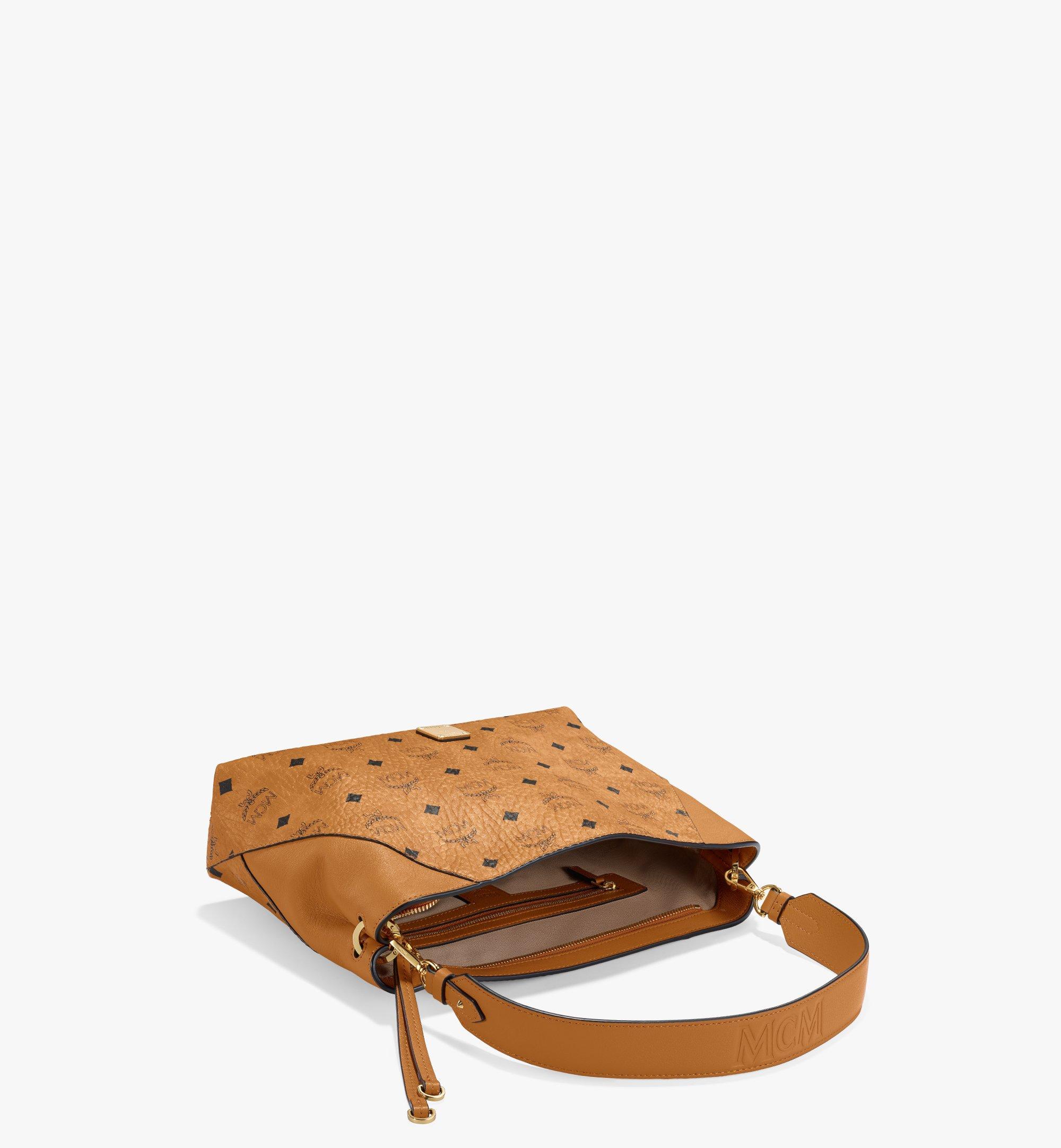 Medium Klara Shoulder Bag In Visetos Cognac Mcm De
