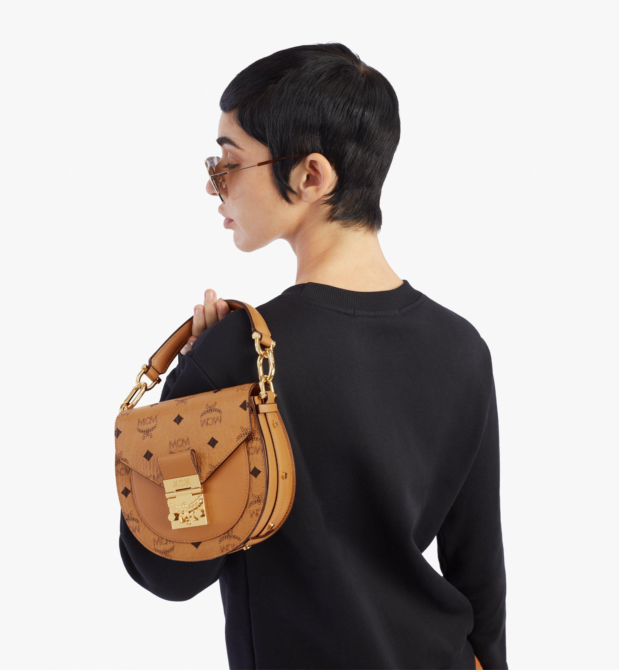 Small Tracy Shoulder Bag in Visetos Cognac