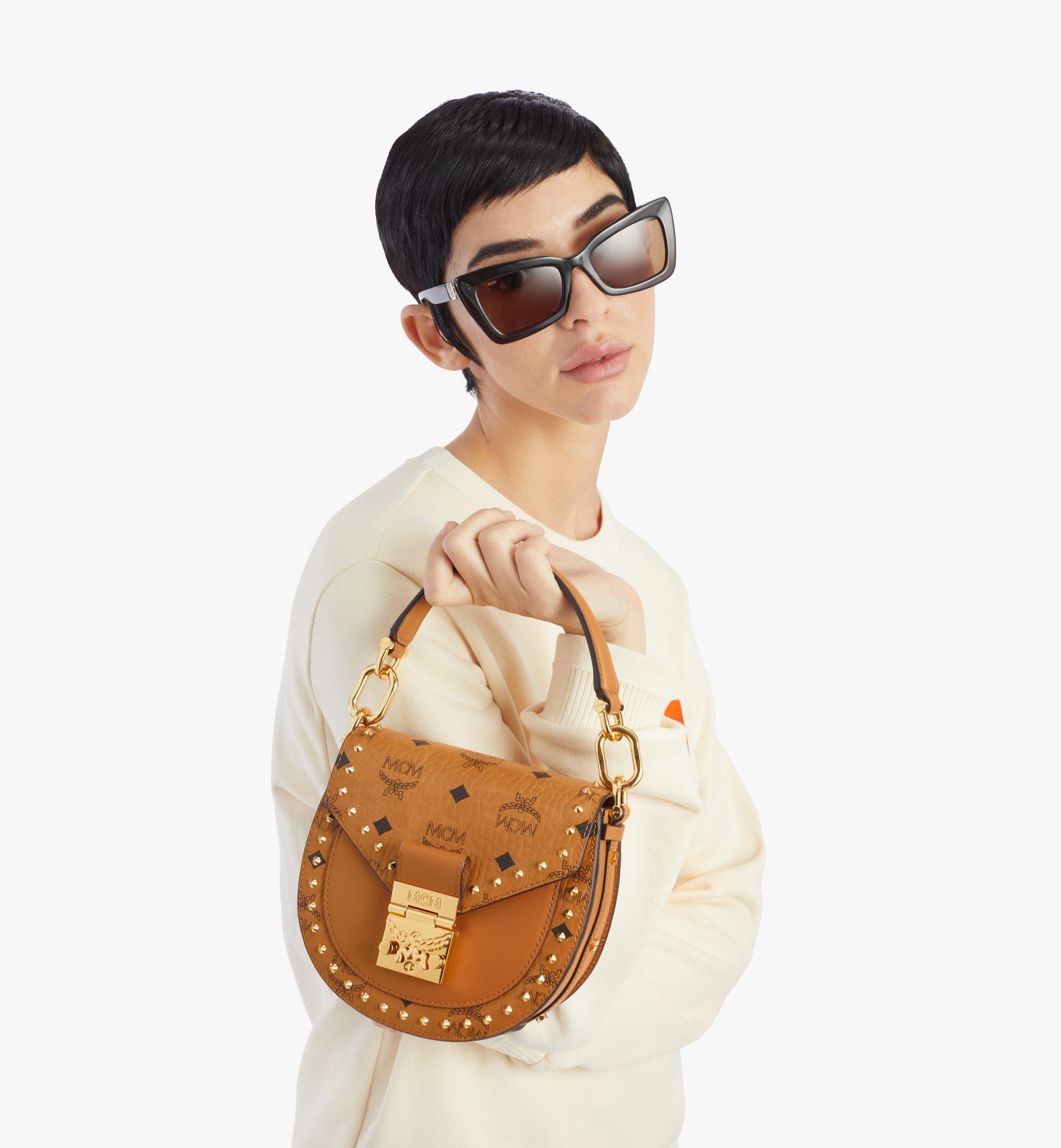 MCM Tracy Shoulder Bag in Studded Outline Visetos Cognac MWSAAPA04CO001 Alternate View 2