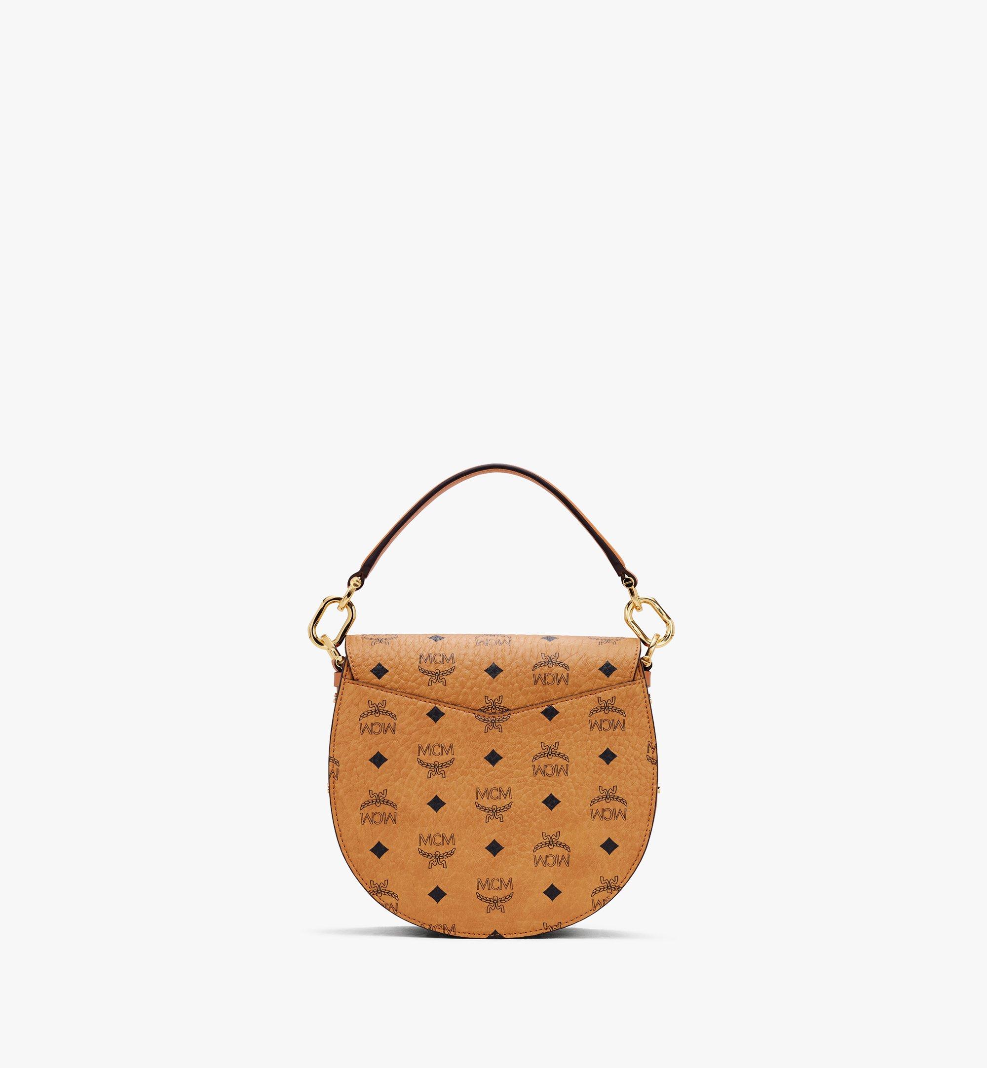 MCM Tracy Shoulder Bag Mini Visetos Cognac