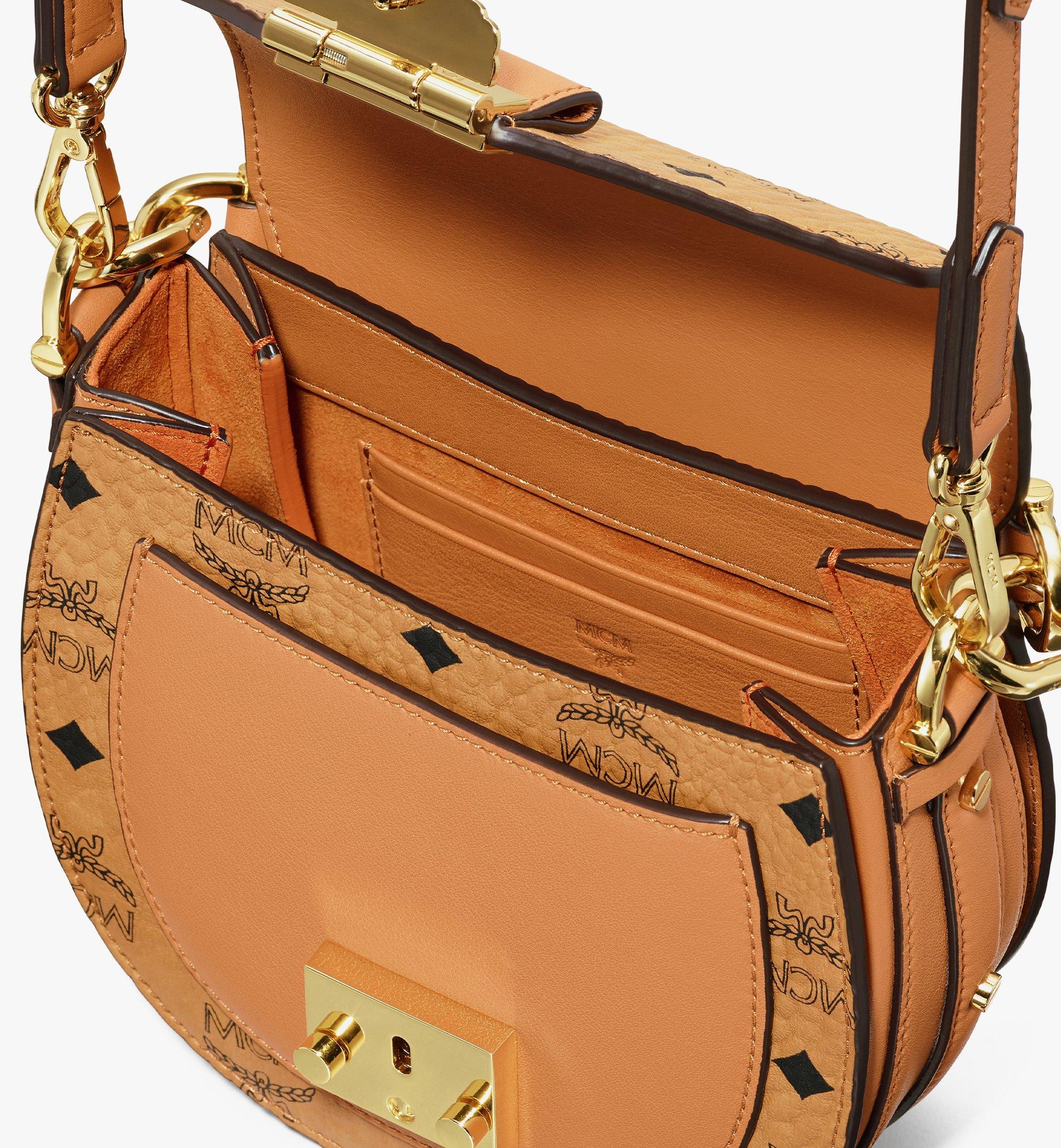 MCM Tracy Shoulder Bag Mini Visetos Cognac