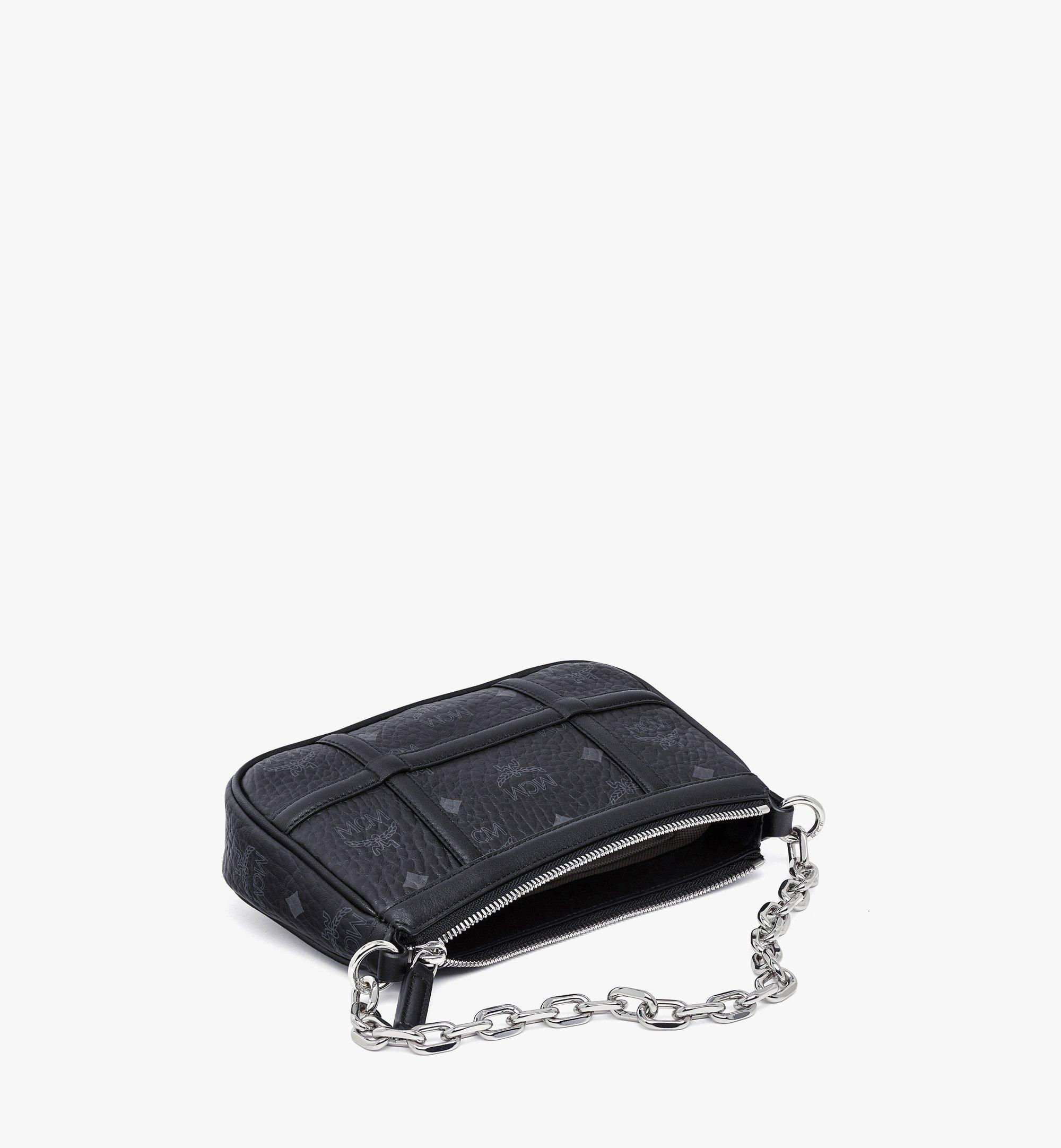 Mini Aren Shoulder Bag in Visetos Black