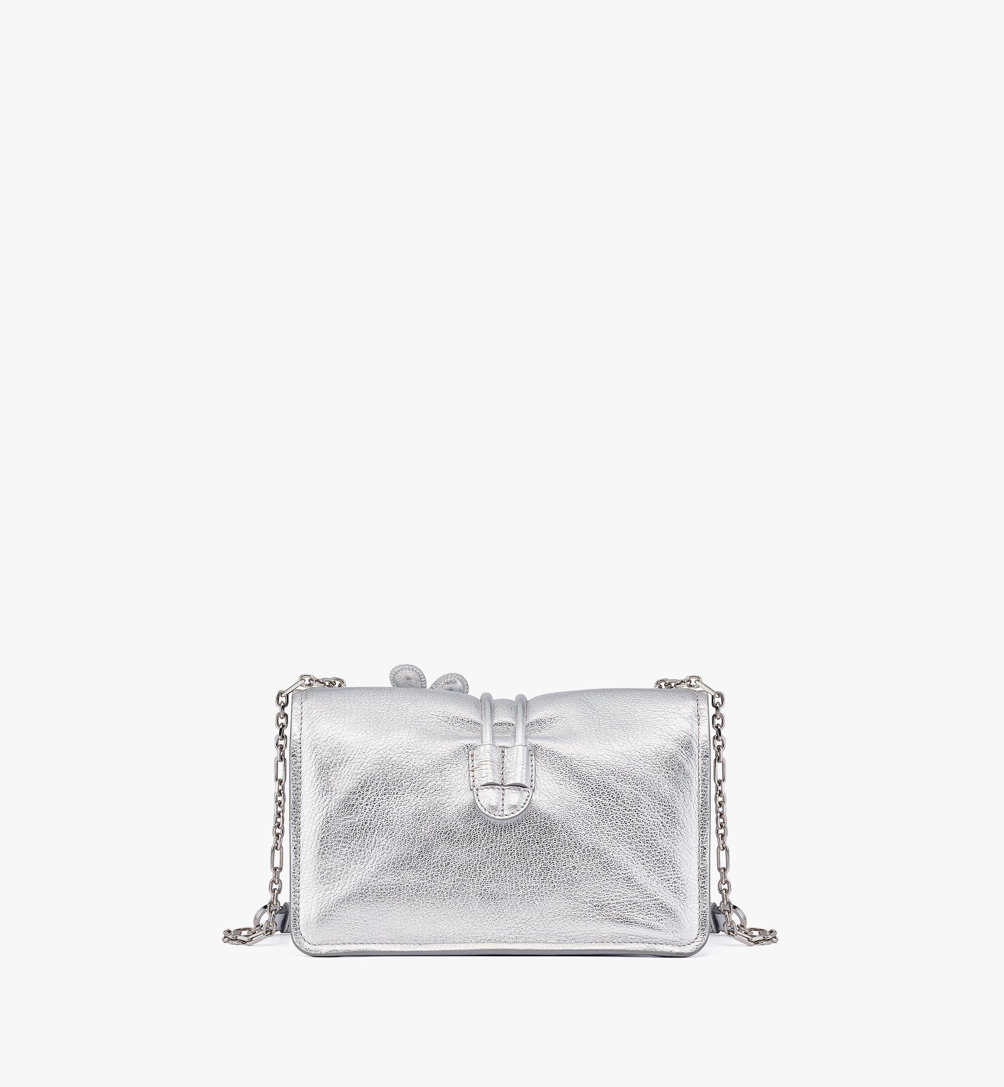 MCM Upcycling Project M Candy Shoulder Bag in Metallic Goatskin Leather Silver MWSBAUP04SE001 Alternate View 3