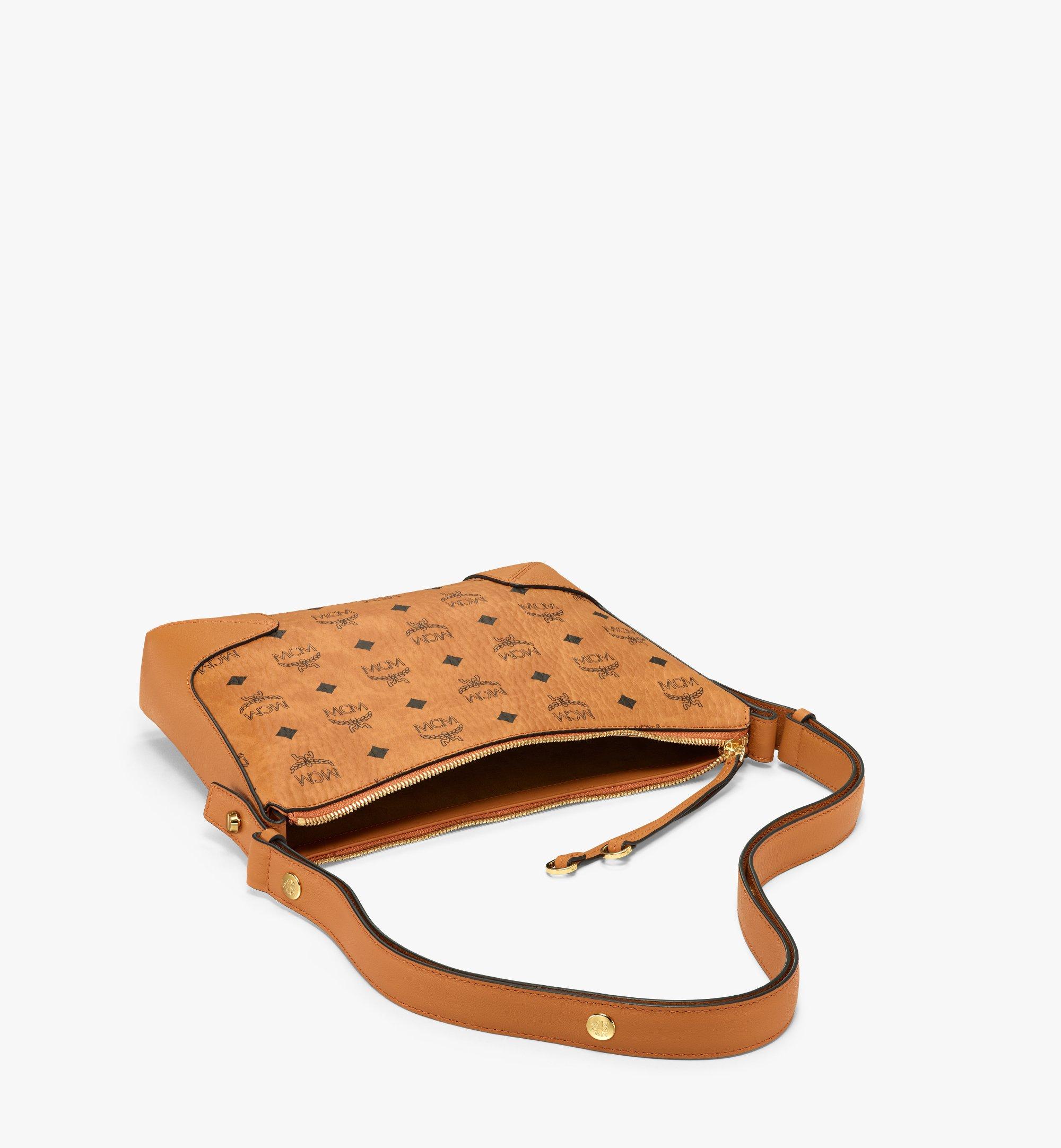 Medium Aren Messenger Bag in Visetos Cognac