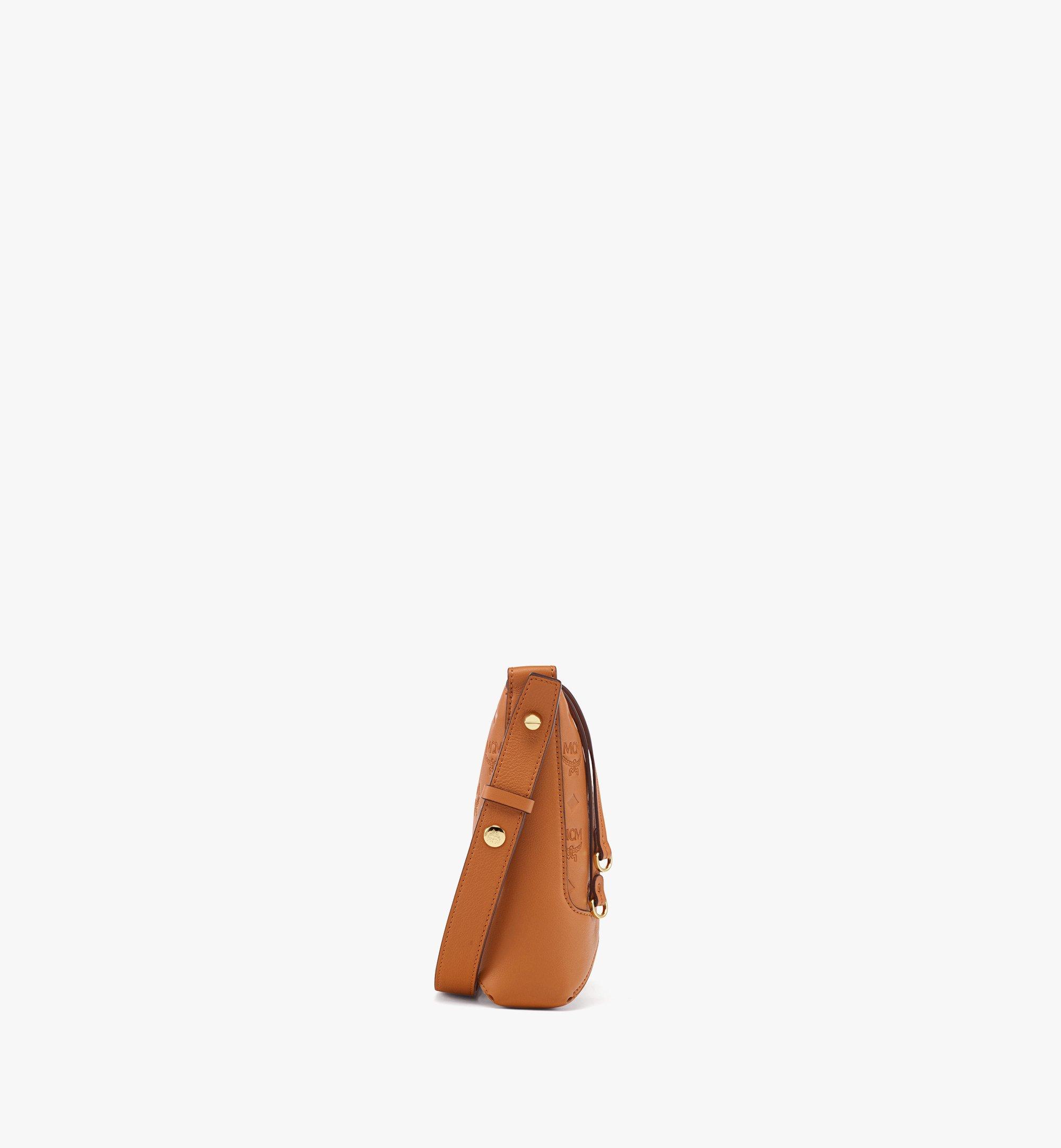 MCM Aren Shoulder Bag in Embossed Monogram Leather Brown MWSBSKM02N4001 Alternate View 1