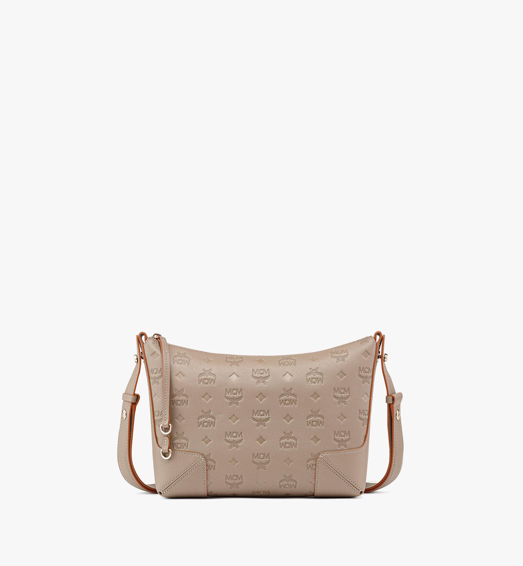 Medium Aren Shoulder Bag in Monogram Leather Grey | MCM ®CN