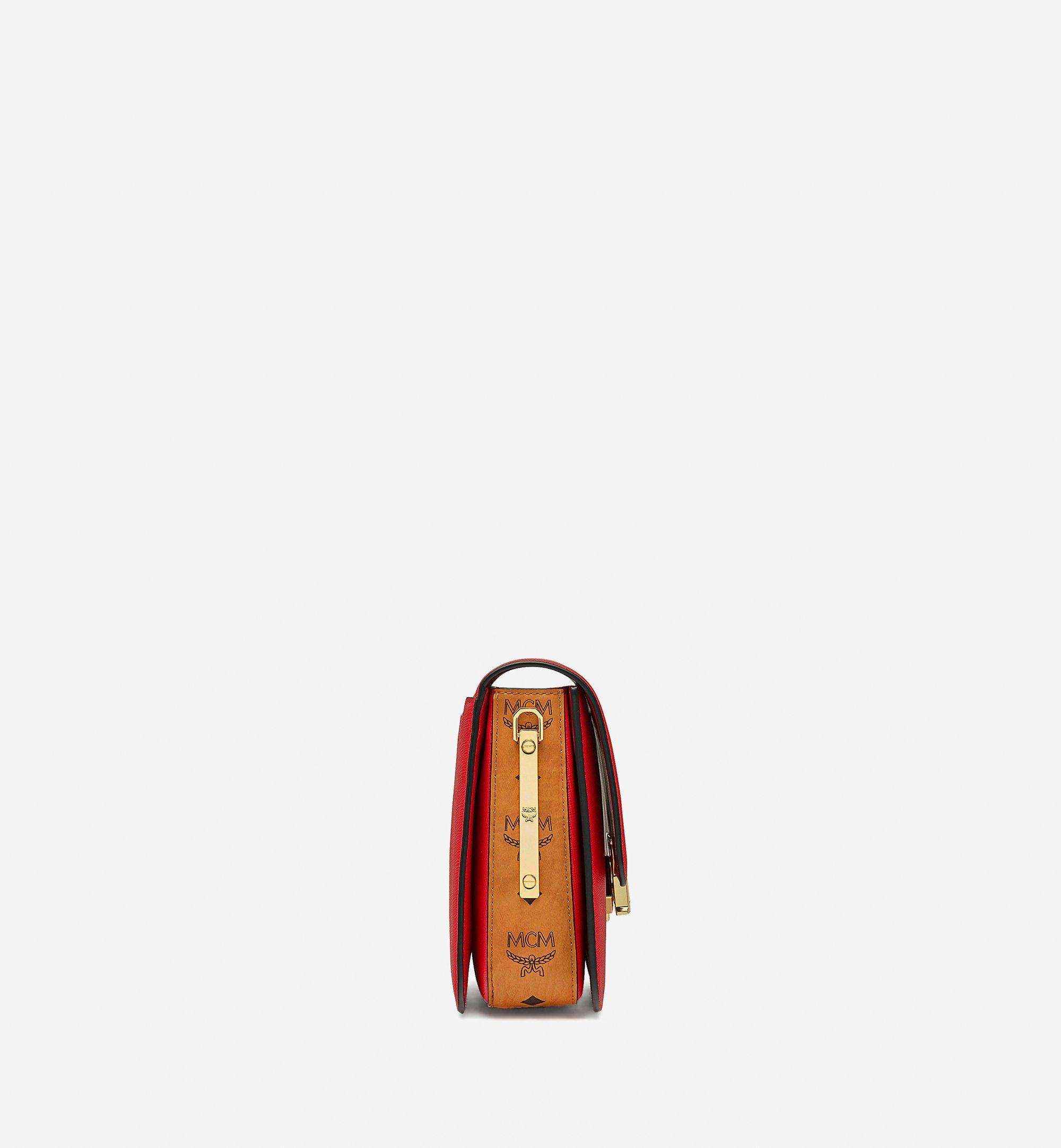 MCM Travia Shoulder Bag in Visetos Leather Block Red MWSBSLM01RU001 Alternate View 1
