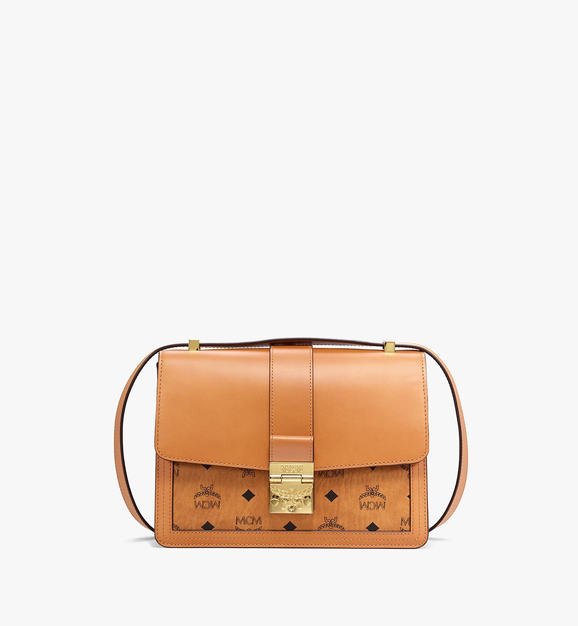 Medium Tracy Shoulder Bag in Visetos Leather Mix Cognac | MCM ®IT