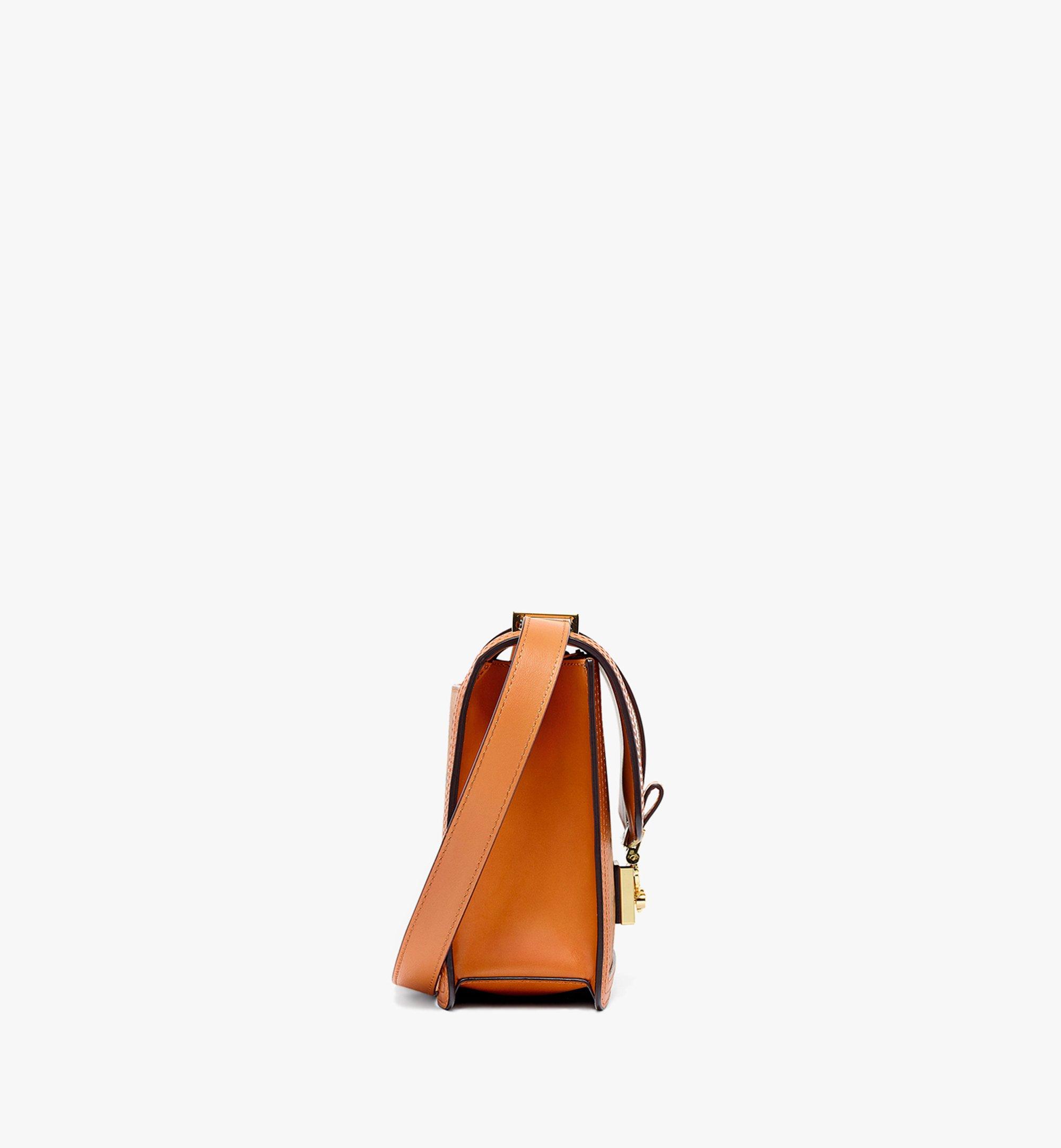 MCM Cognac Monogram Visetos Mini Tracey Satchel Crossbody Bag rt $810 For  Sale at 1stDibs