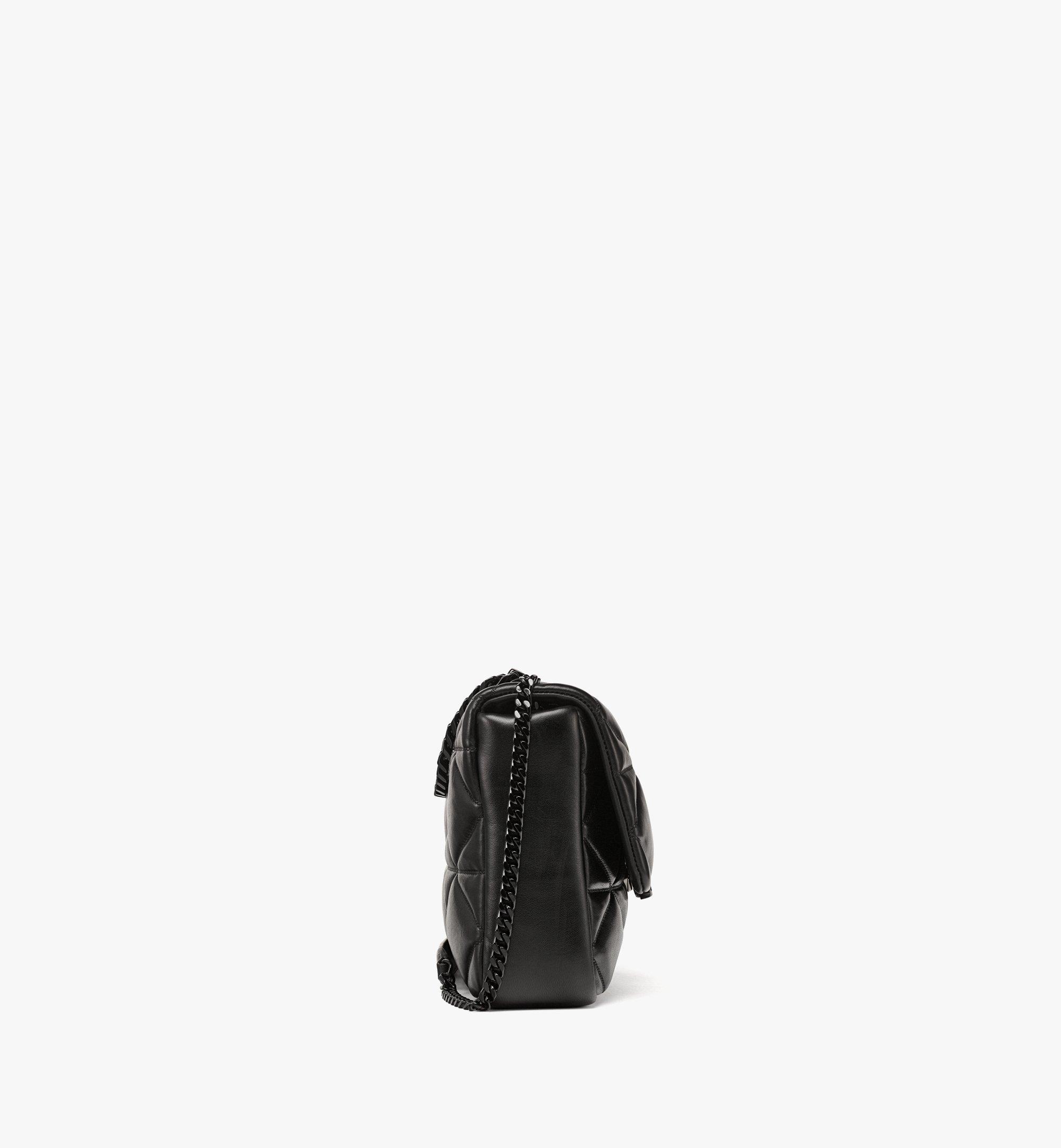 MCM Travia 絎縫皮革肩背包 Black MWSCALM02BK001 更多視圖 1