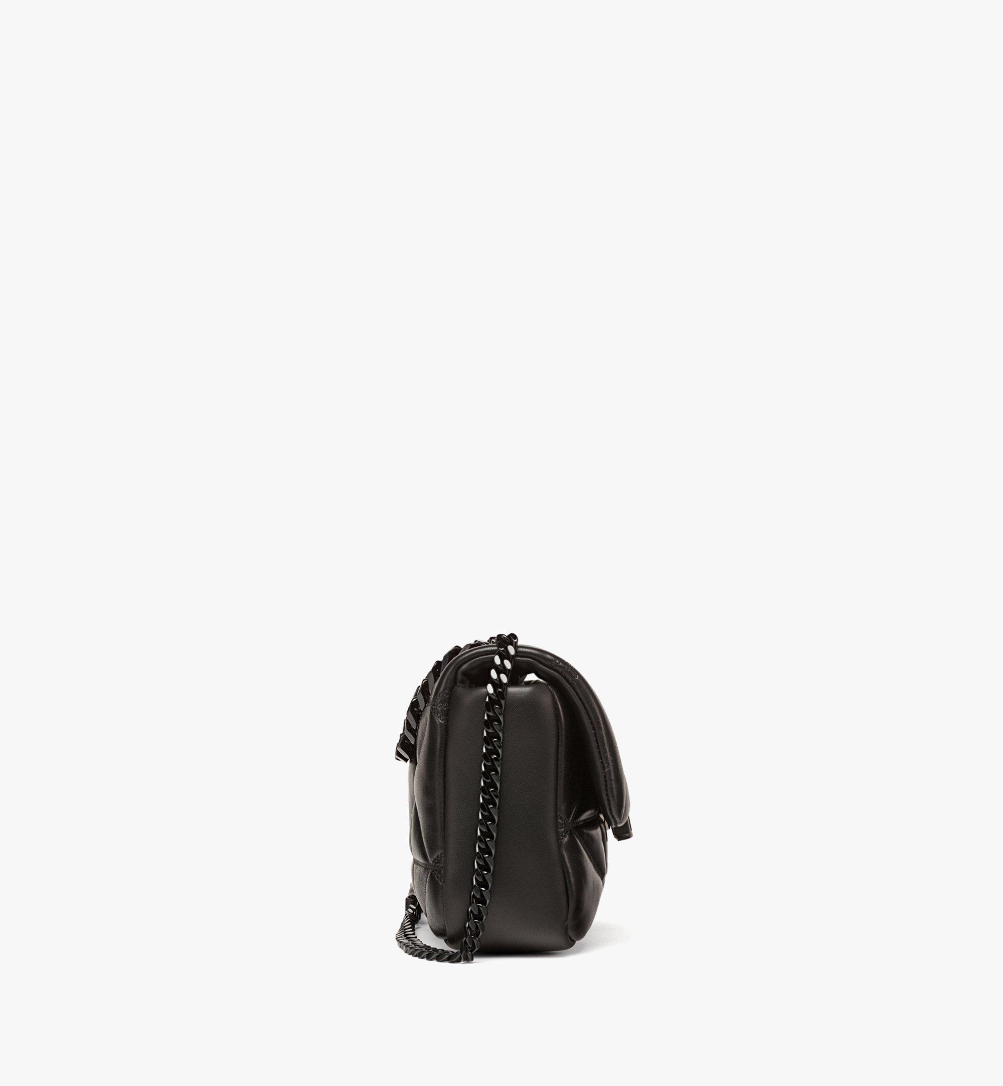 MCM Sac porté épaule Travia en cuir matelassé Cloud Black MWSCALM03BK001 Plus de photos 1