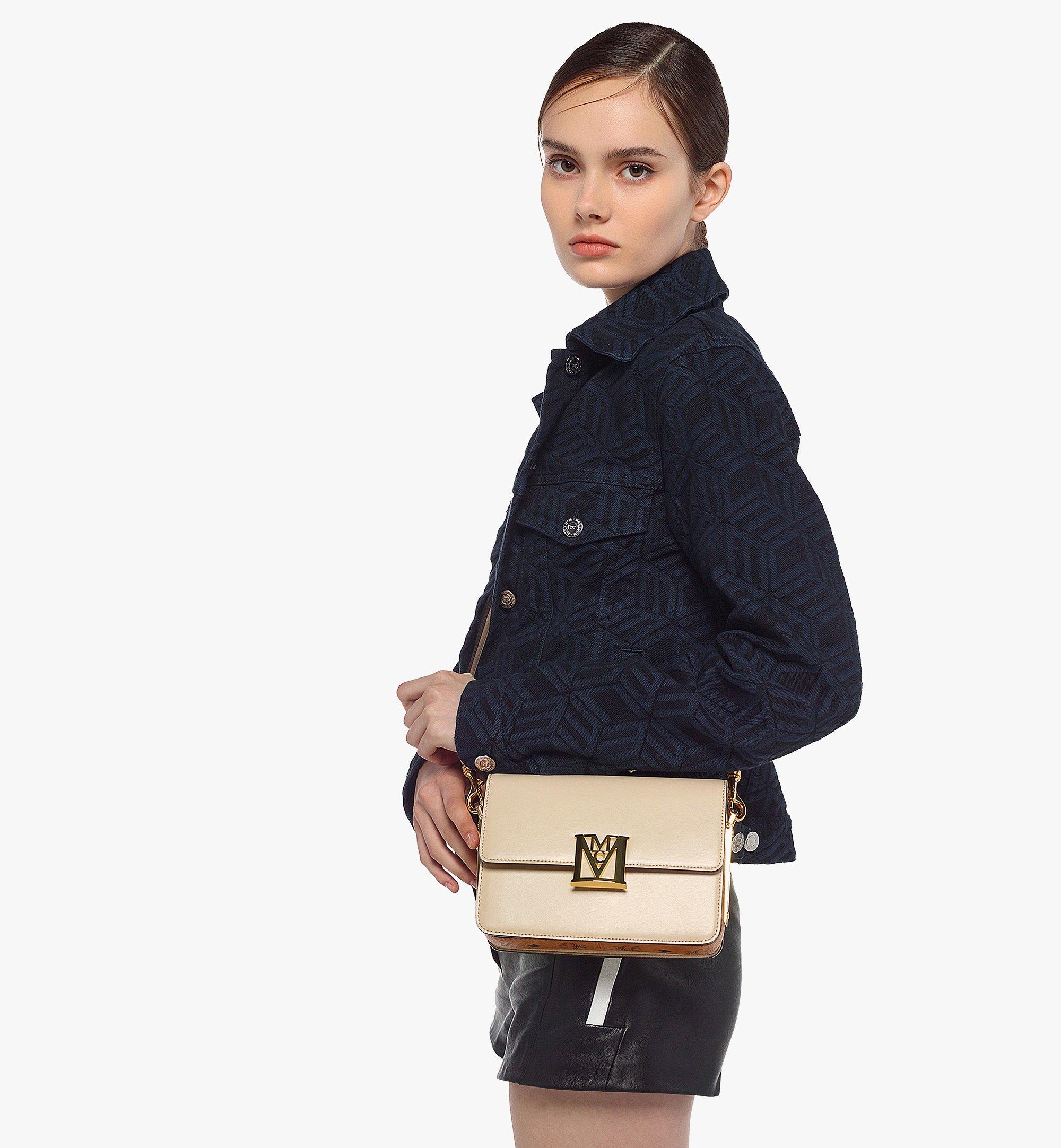 Mini Travia Shoulder Bag in Visetos Leather Mix Beige MCM ®US