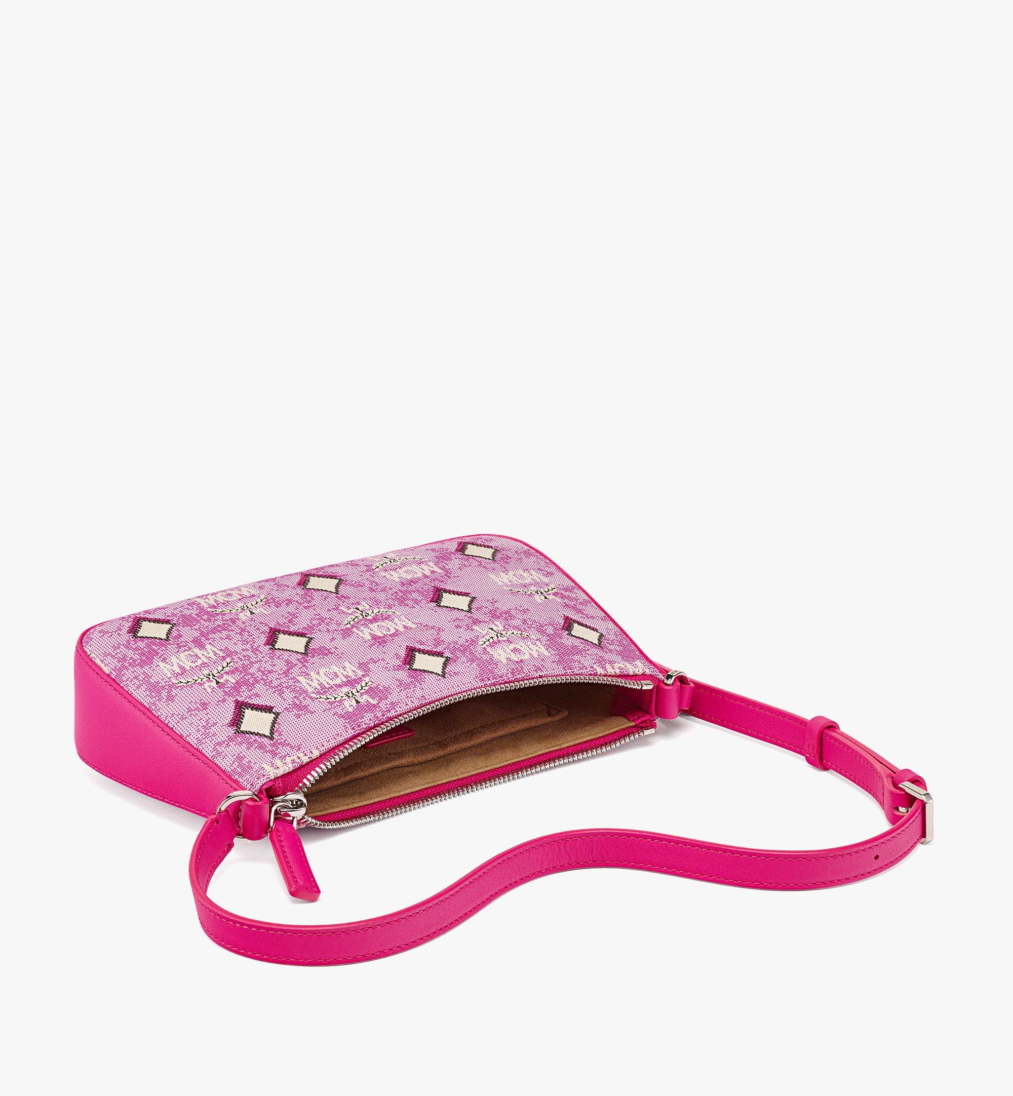 Mini Aren ショルダーバッグ ヴィンテージ モノグラム ジャカード ピンク Mcm Jp