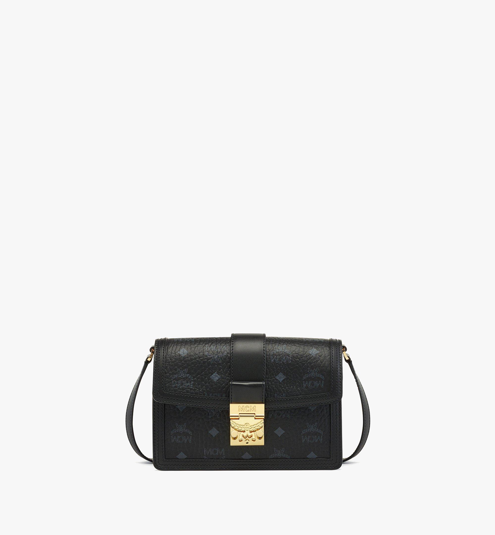 MCM Tracy Shoulder Bag in Visetos Black VISETOS