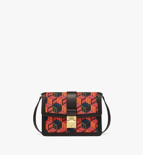 Tracy Schultertasche in Jacquard mit Cubic-Monogramm