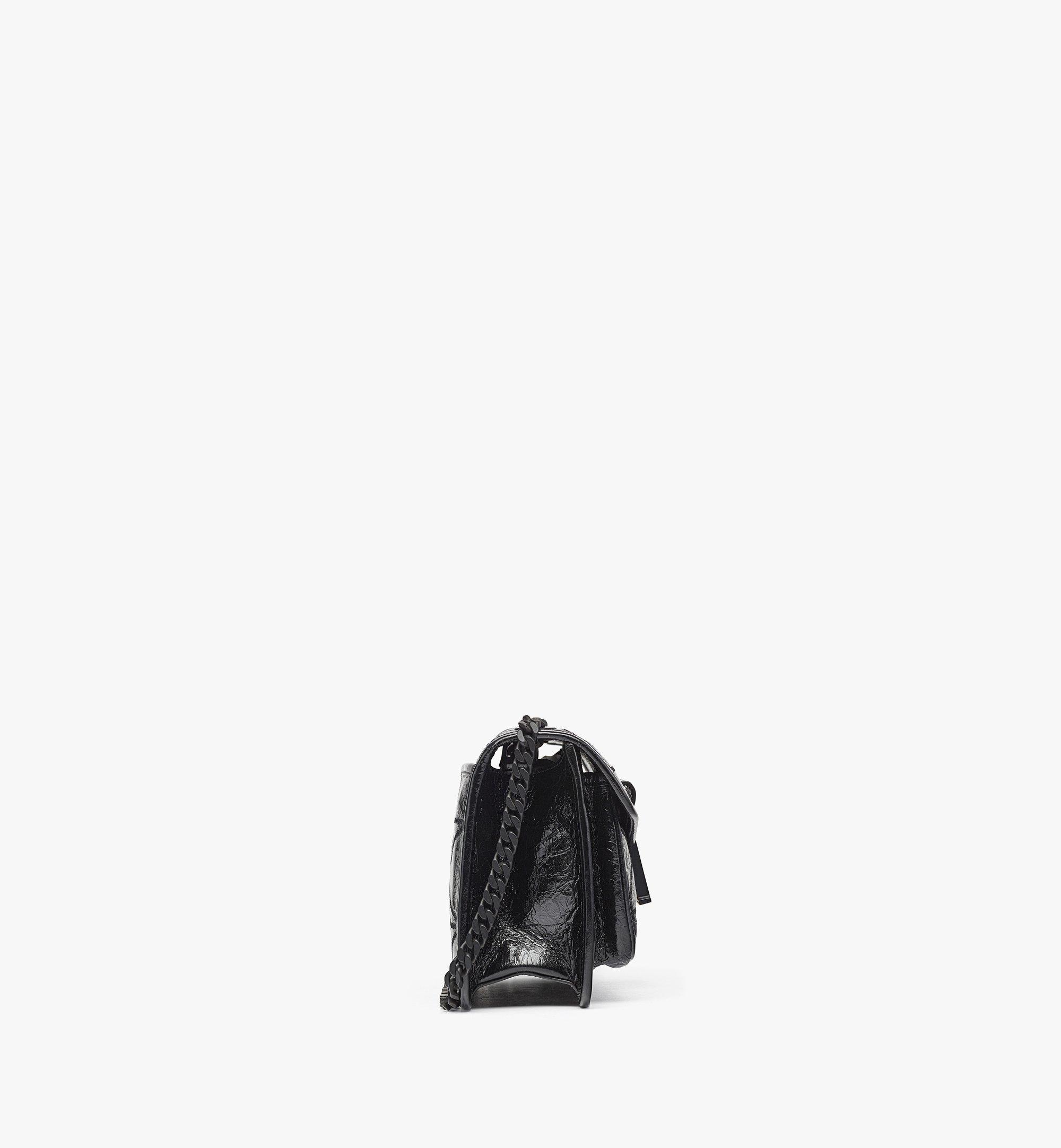 Small Travia Quilted Shoulder Bag in Crushed Leather Black | MCM ®US