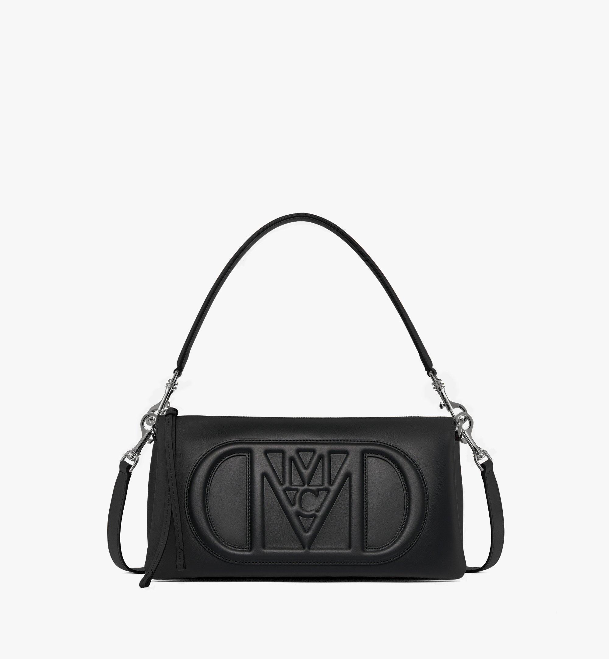 Small Mode Travia Shoulder Bag in Spanish Calf Leather Black MCM ®TH
