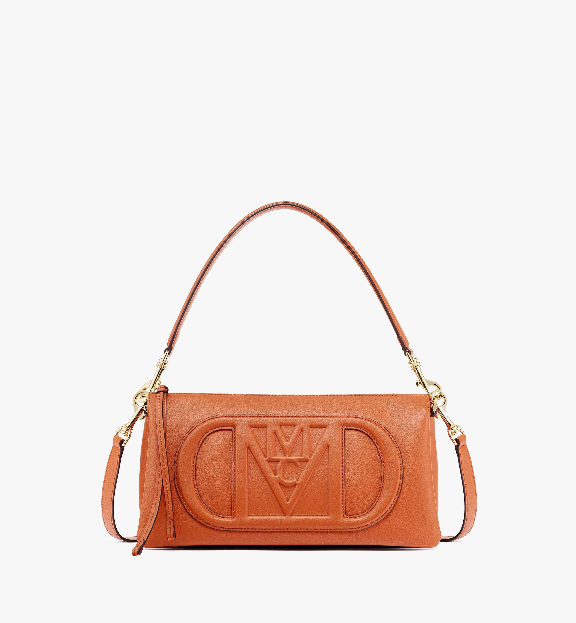 Valentino Small Supervee Shoulder Bag In Calfskin Brown