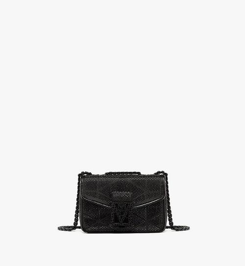 Mini Travia Quilted Shoulder Bag in Crystal Satin Nylon Mini Travia Quilted Shoulder Bag in Crystal Satin Nylon