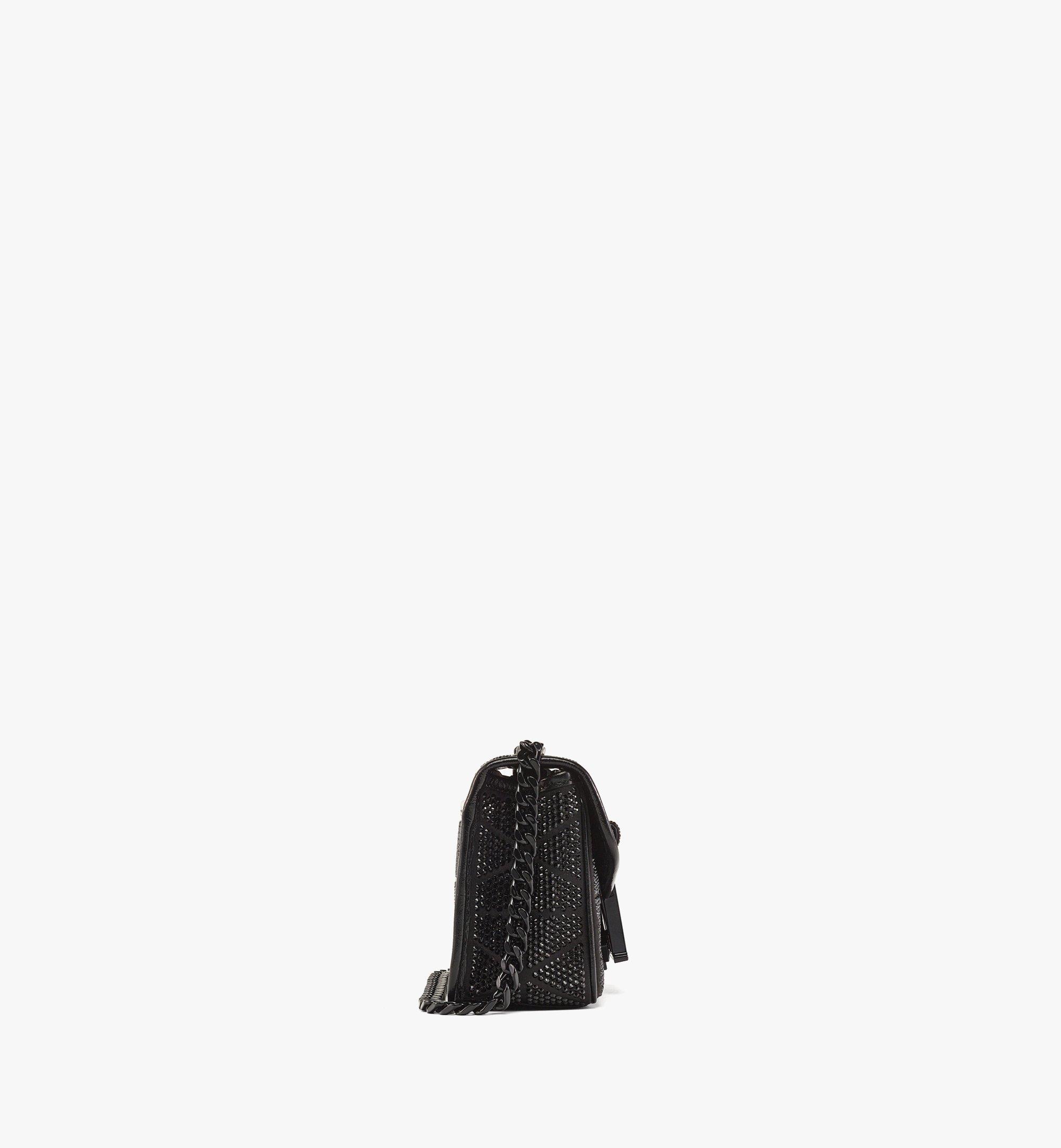 MCM Travia Quilted Shoulder Bag in Crystal Satin Nylon Black MWSDALM02BK001 Alternate View 1