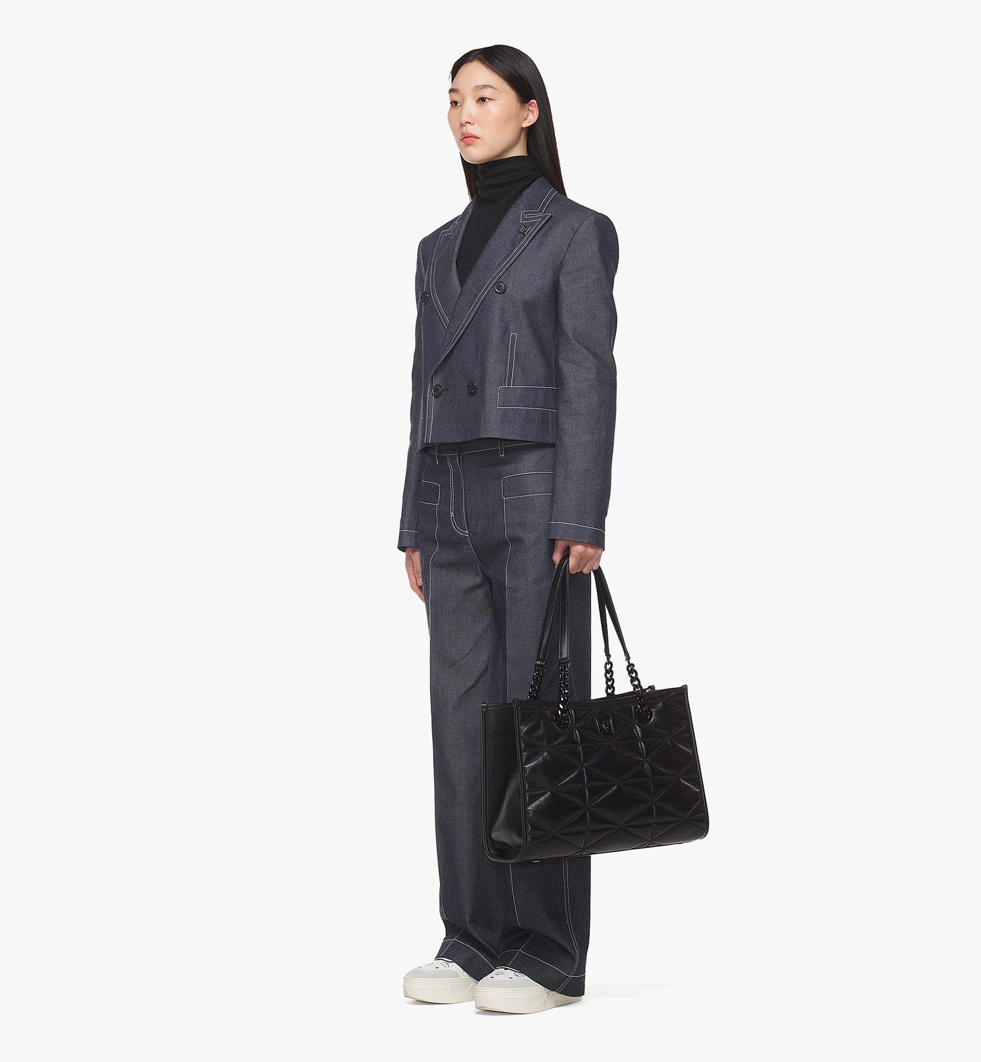 MCM Travia 雲朵絎縫小羊皮肩背包 Black MWSDALM03BK001 更多視圖 4