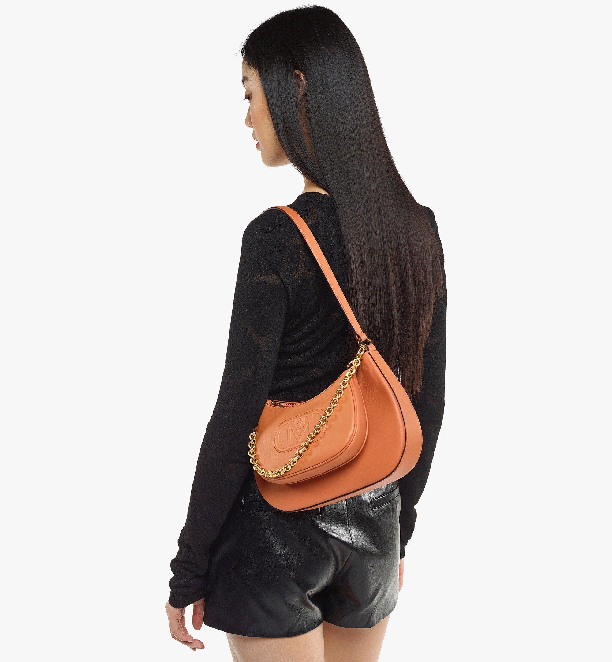 MCM Mode Travia Shoulder Bag in Spanish Nappa Leather Cognac MWSDSLD03CO001 Alternate View 2