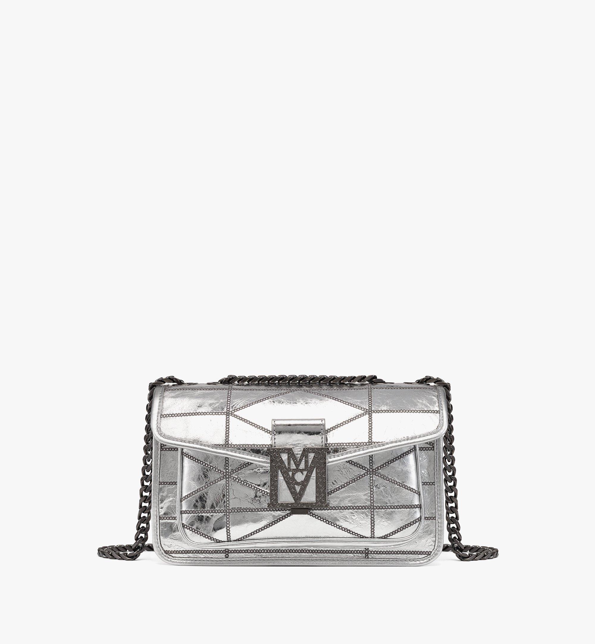 Travia Quilted Shoulder Bag in Crash Calfskin