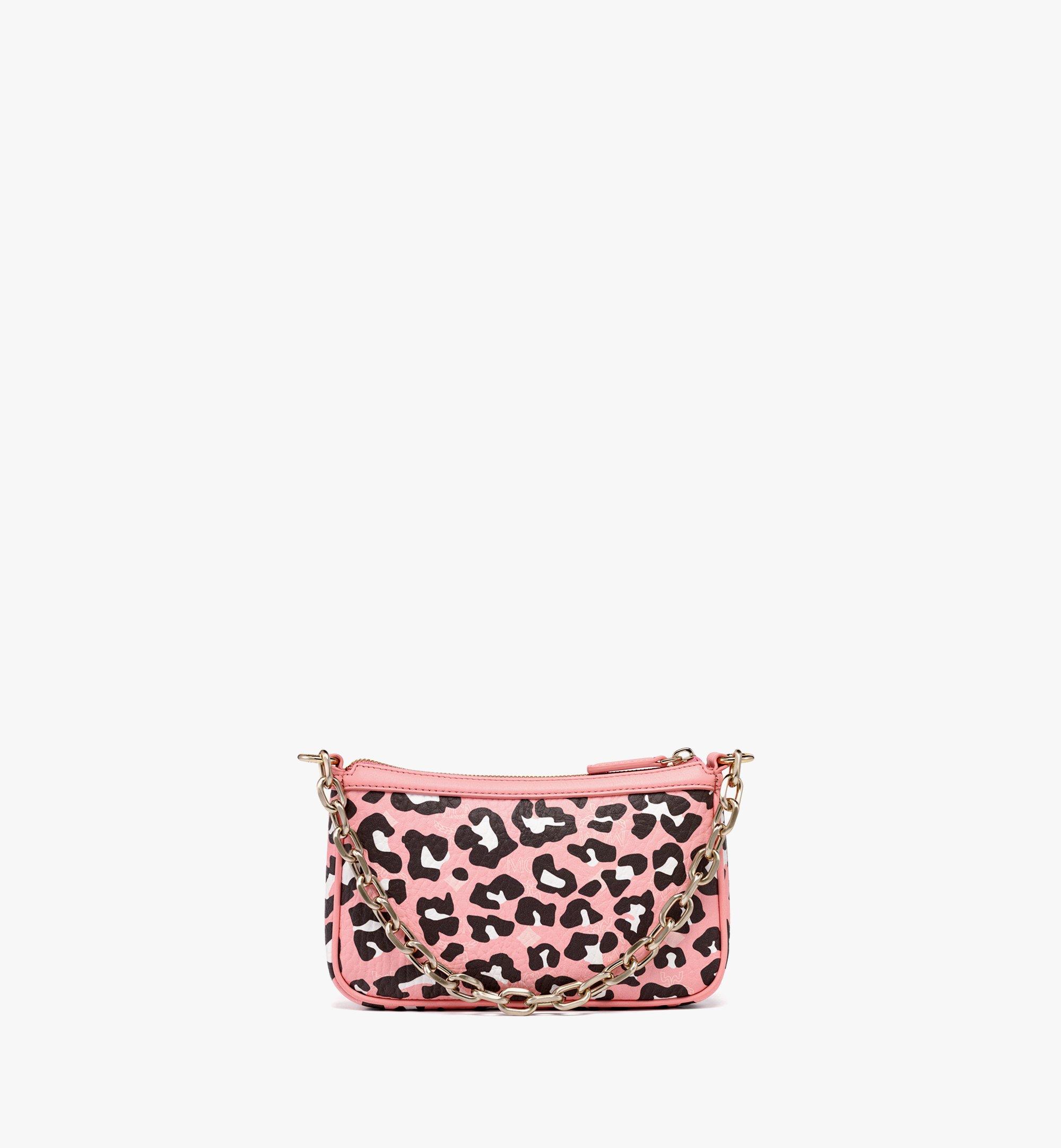 MCM Aren Shoulder Bag in Leopard Visetos Pink MWSDSTA03QZ001 Alternate View 3