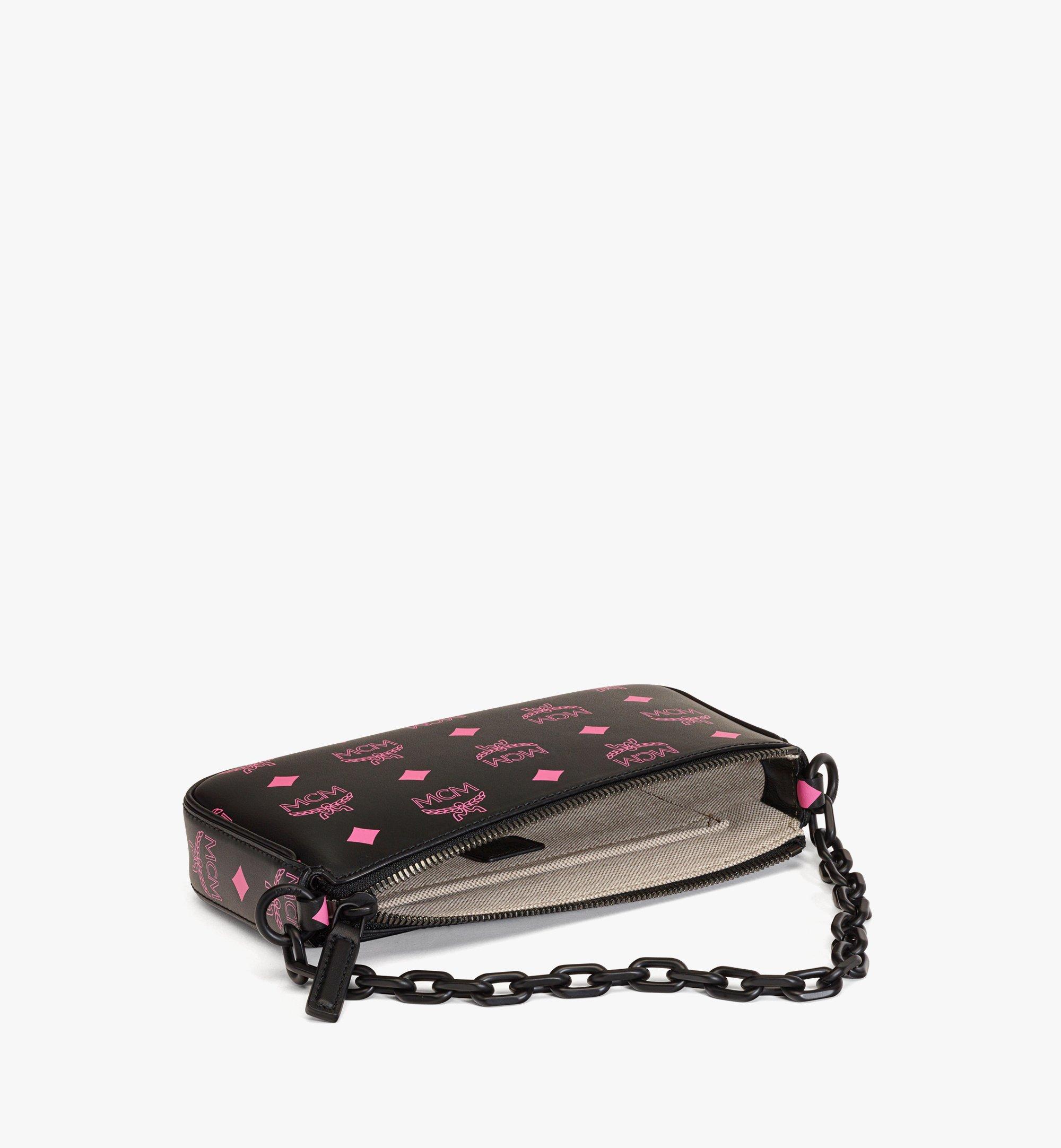 Mini Crossbody Chain Bag in Color Splash Logo Leather Pink MCM ®UK