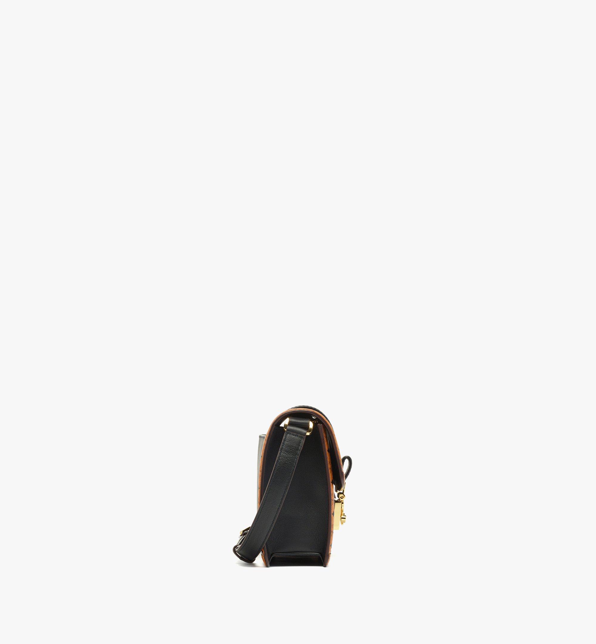 MCM Tracy Shoulder Bag in Leather Visetos Mix Black MWSDSXT02BK001 Alternate View 1