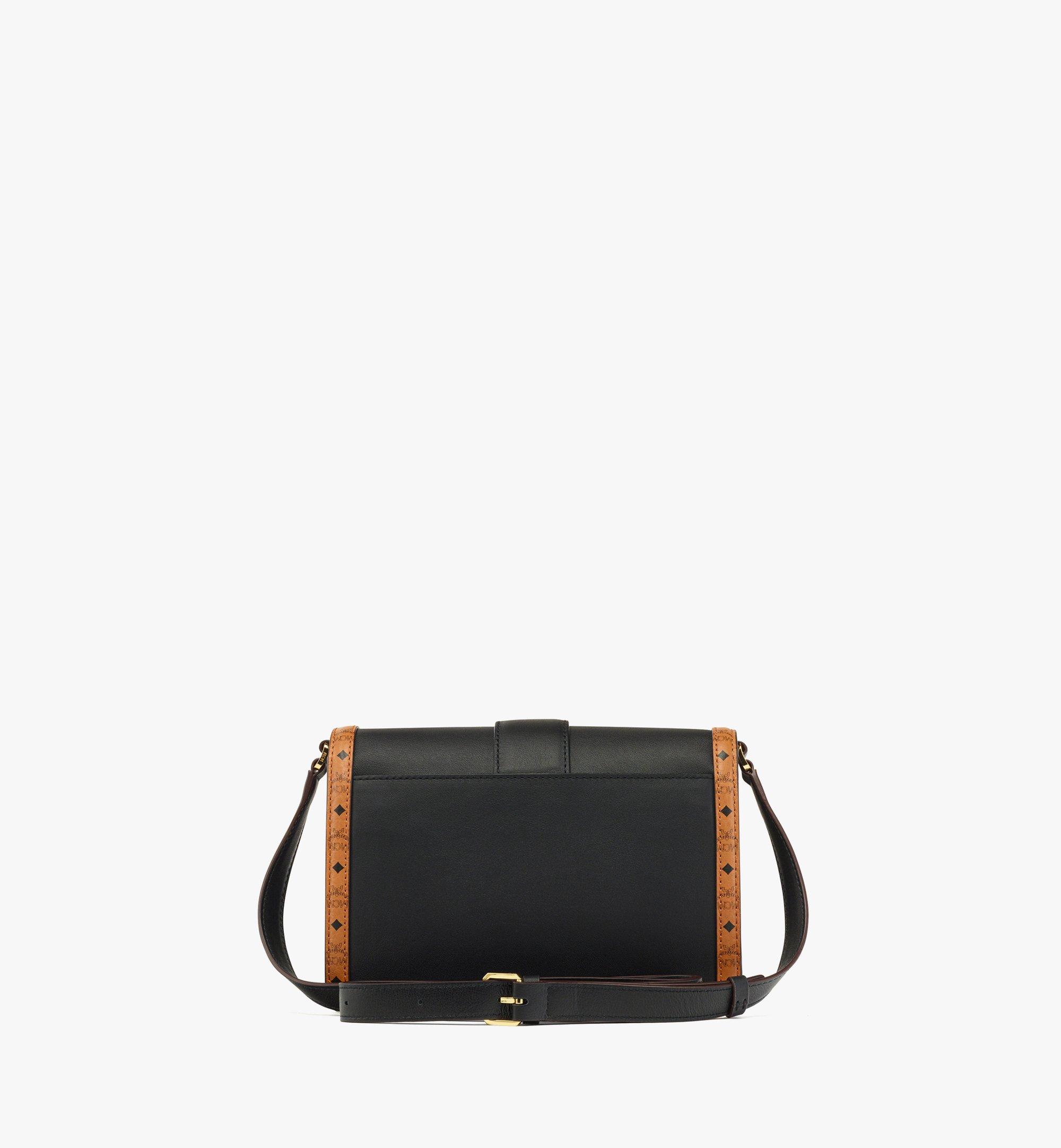 MCM Tracy Shoulder Bag in Leather Visetos Mix Black MWSDSXT02BK001 Alternate View 3