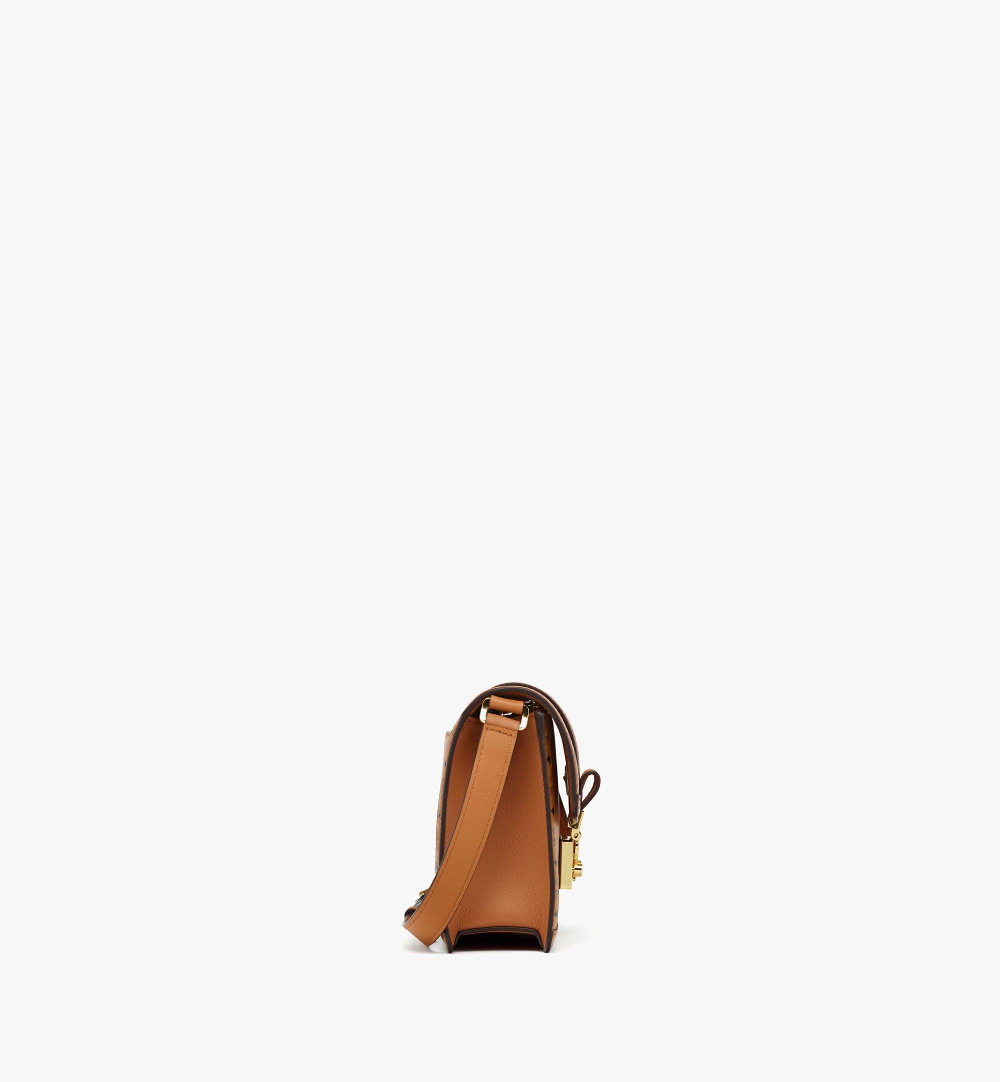 Small Tracy Shoulder Bag in Leather Visetos Mix Cognac MCM ®CH