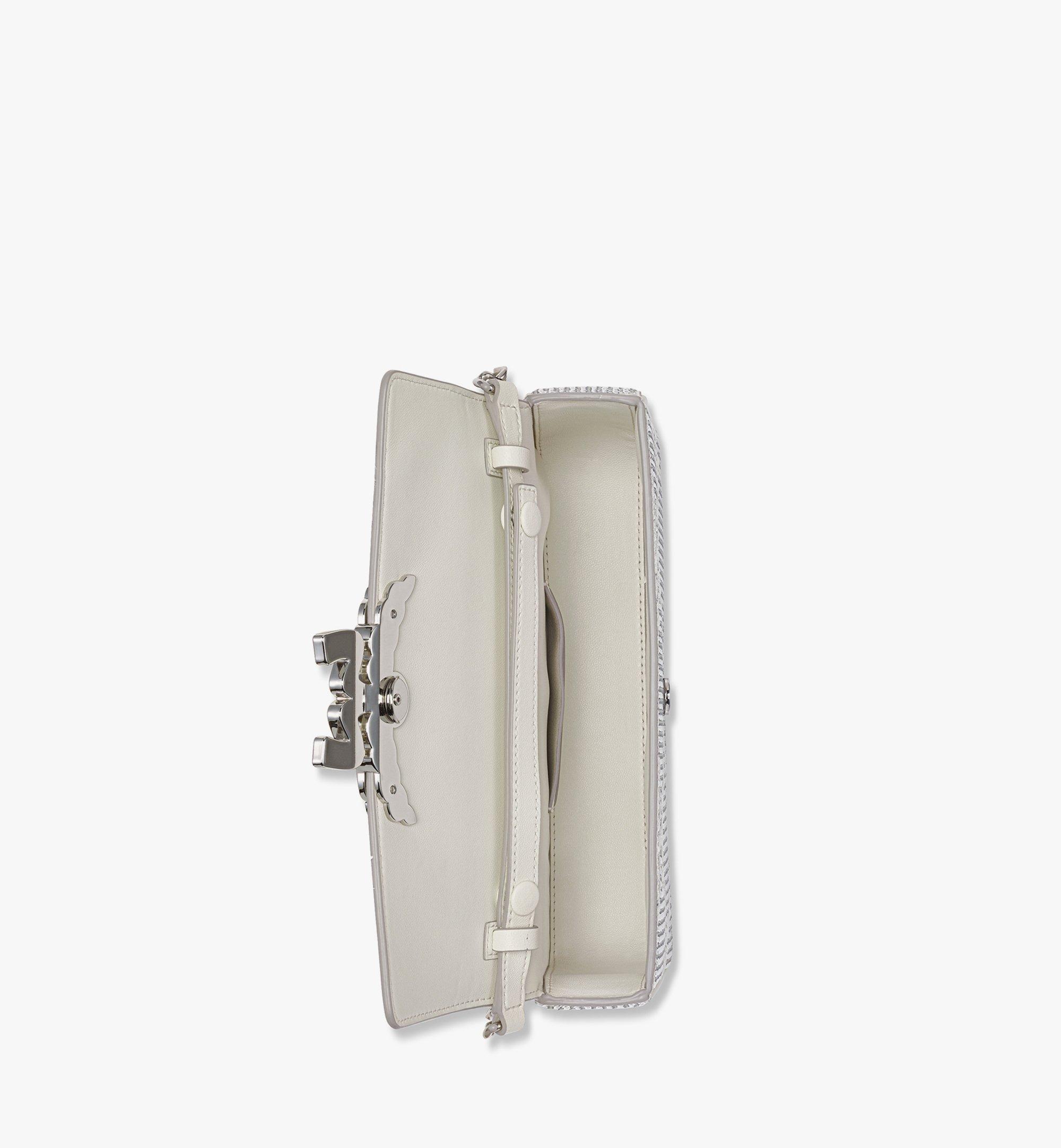 MCM Sac porté épaule Himmel en cuir monogrammé à sequins Silver MWSEAAC01SV001 Plus de photos 2