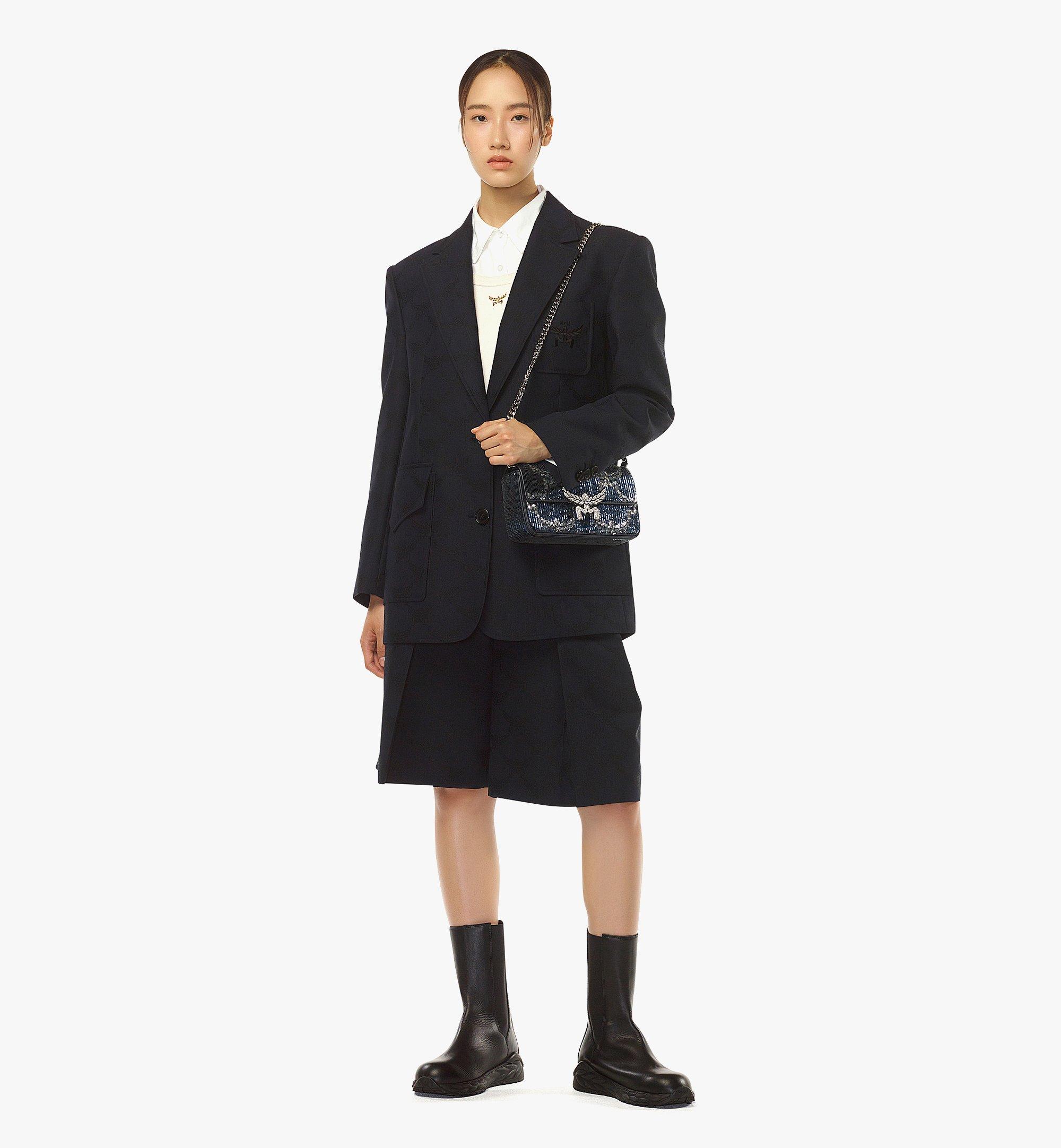 Himmel Shoulder Bag in Sequin Monogram Leather