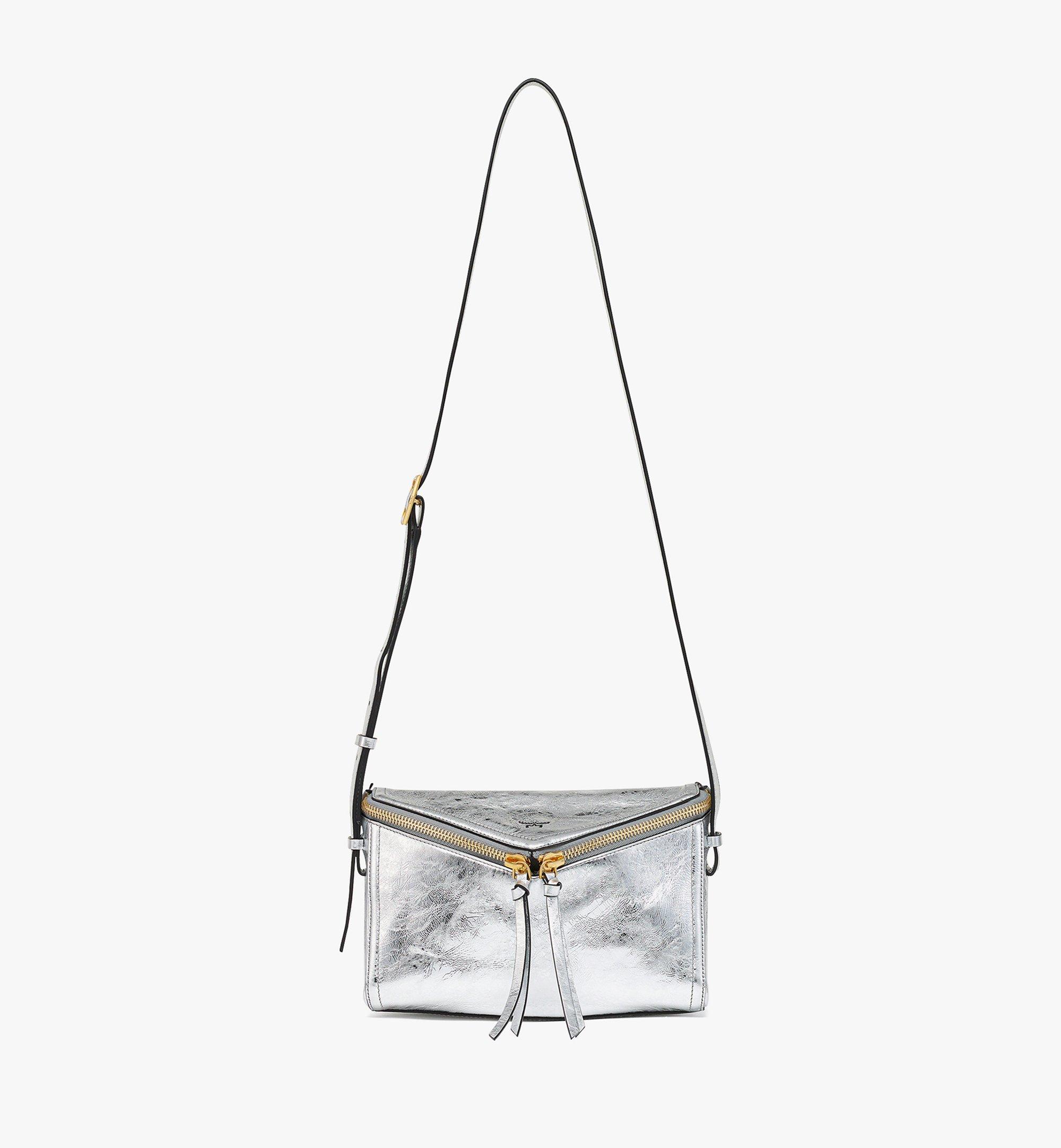 Small Diamant 3D Shoulder Bag in Metallic Calfskin Silver | MCM ®US