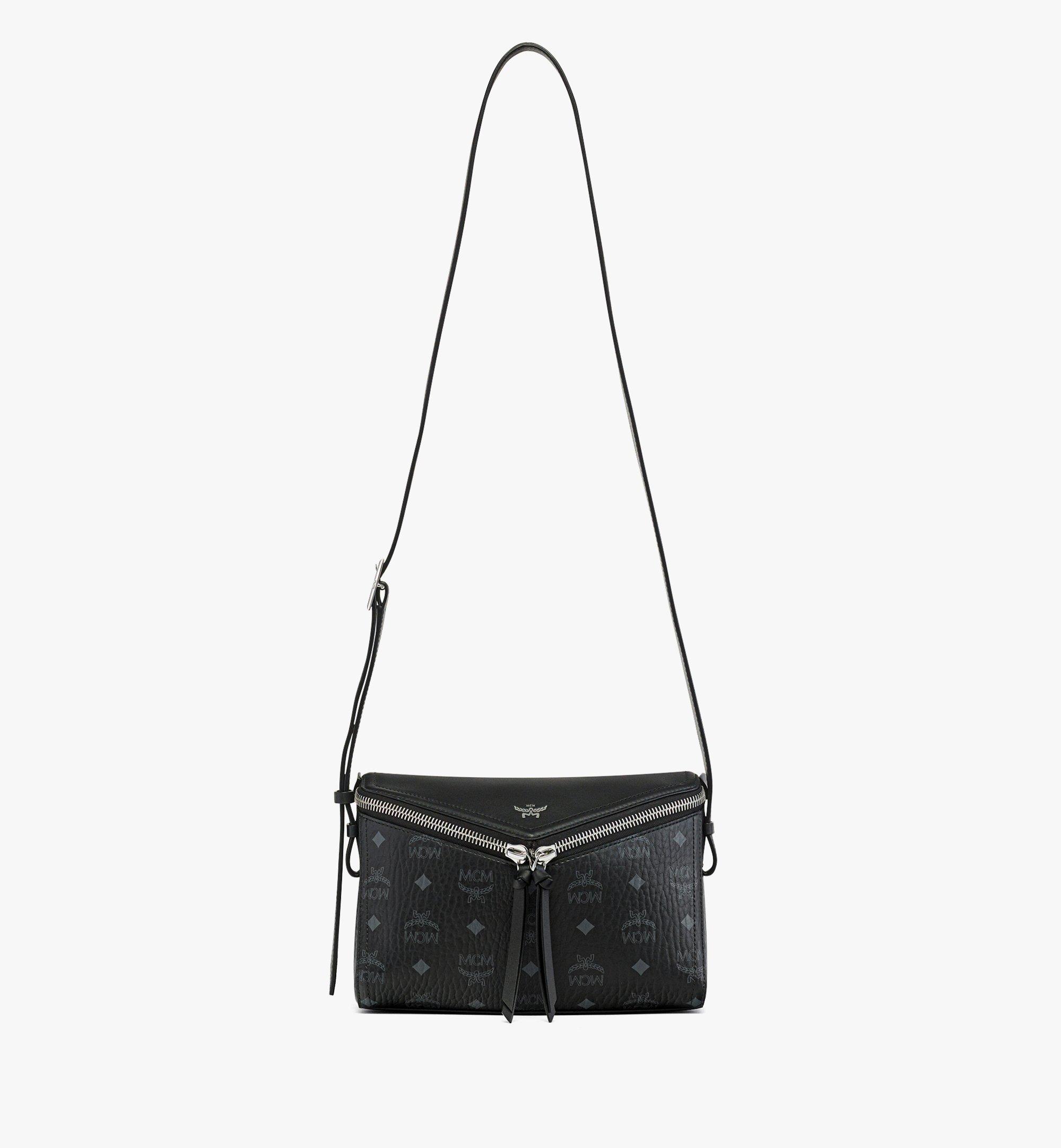 MCM Diamant 3D Shoulder Bag in Visetos Leather Mix Black MWSEAAK04BK001 Alternate View 5