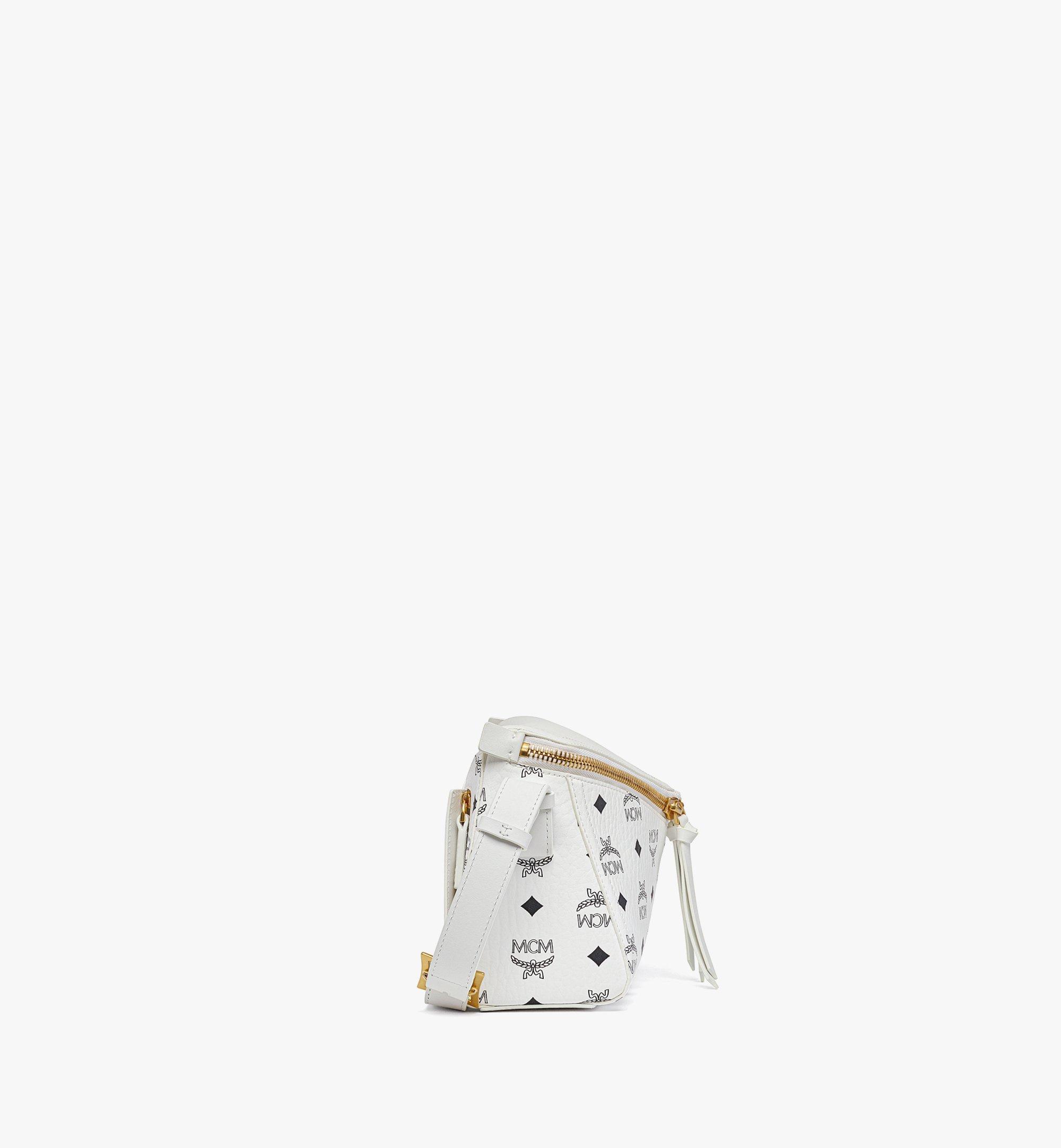 MCM Diamant 3D Shoulder Bag in Visetos Leather Mix White MWSEAAK04WT001 Alternate View 2