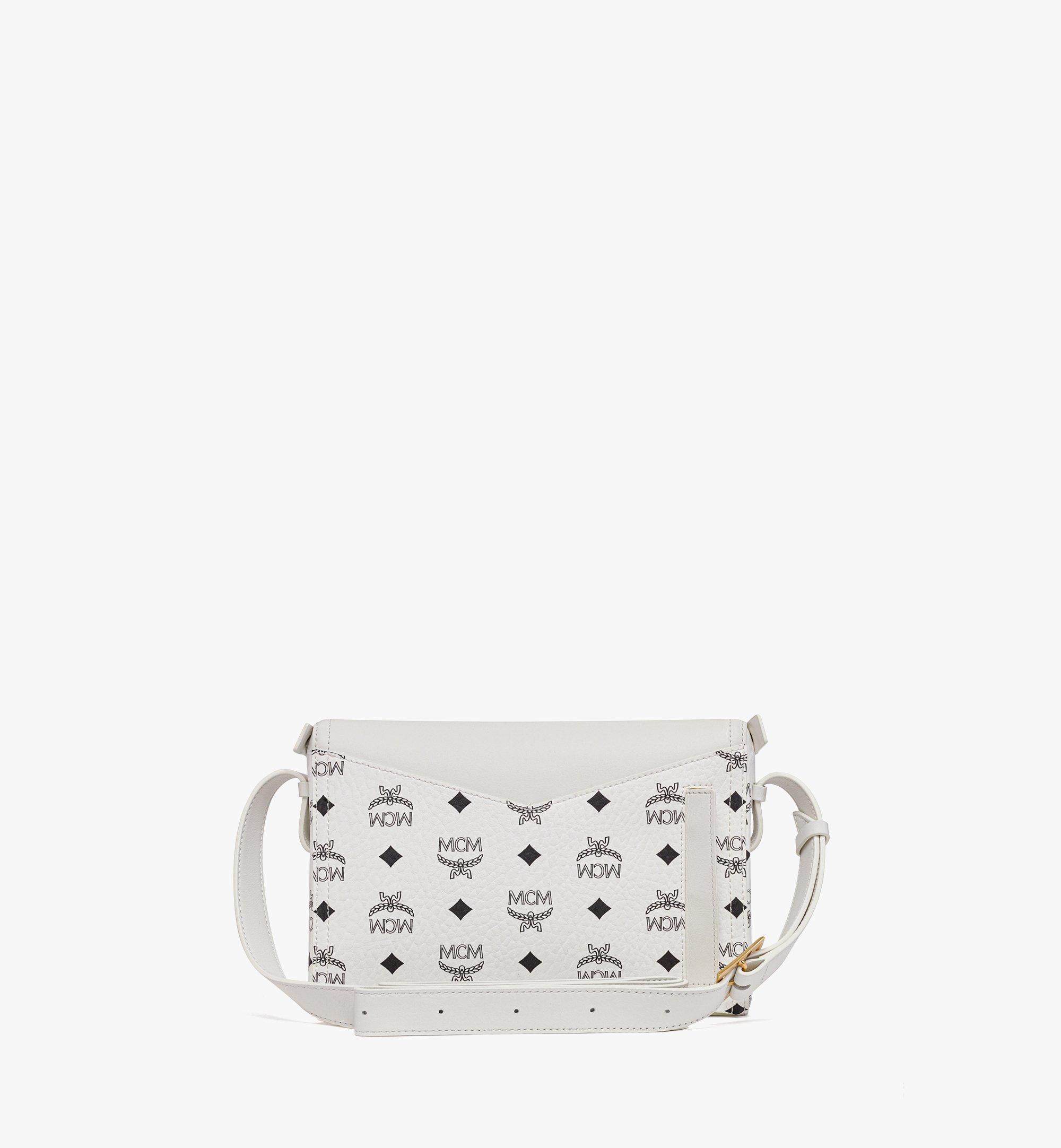 MCM Diamant 3D Shoulder Bag in Visetos Leather Mix White MWSEAAK04WT001 Alternate View 3