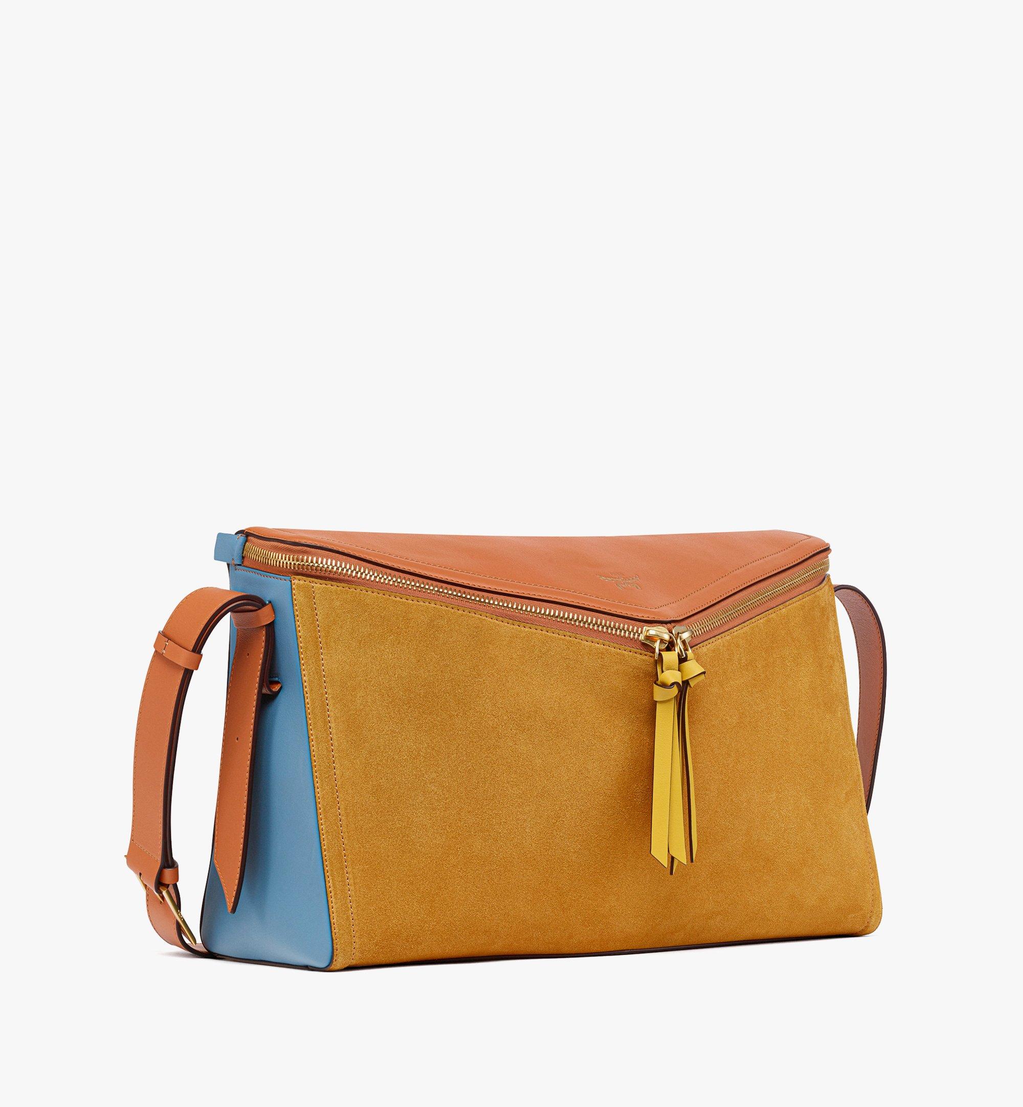 Large Diamant 3D Shoulder Bag in Suede and Calf Leather