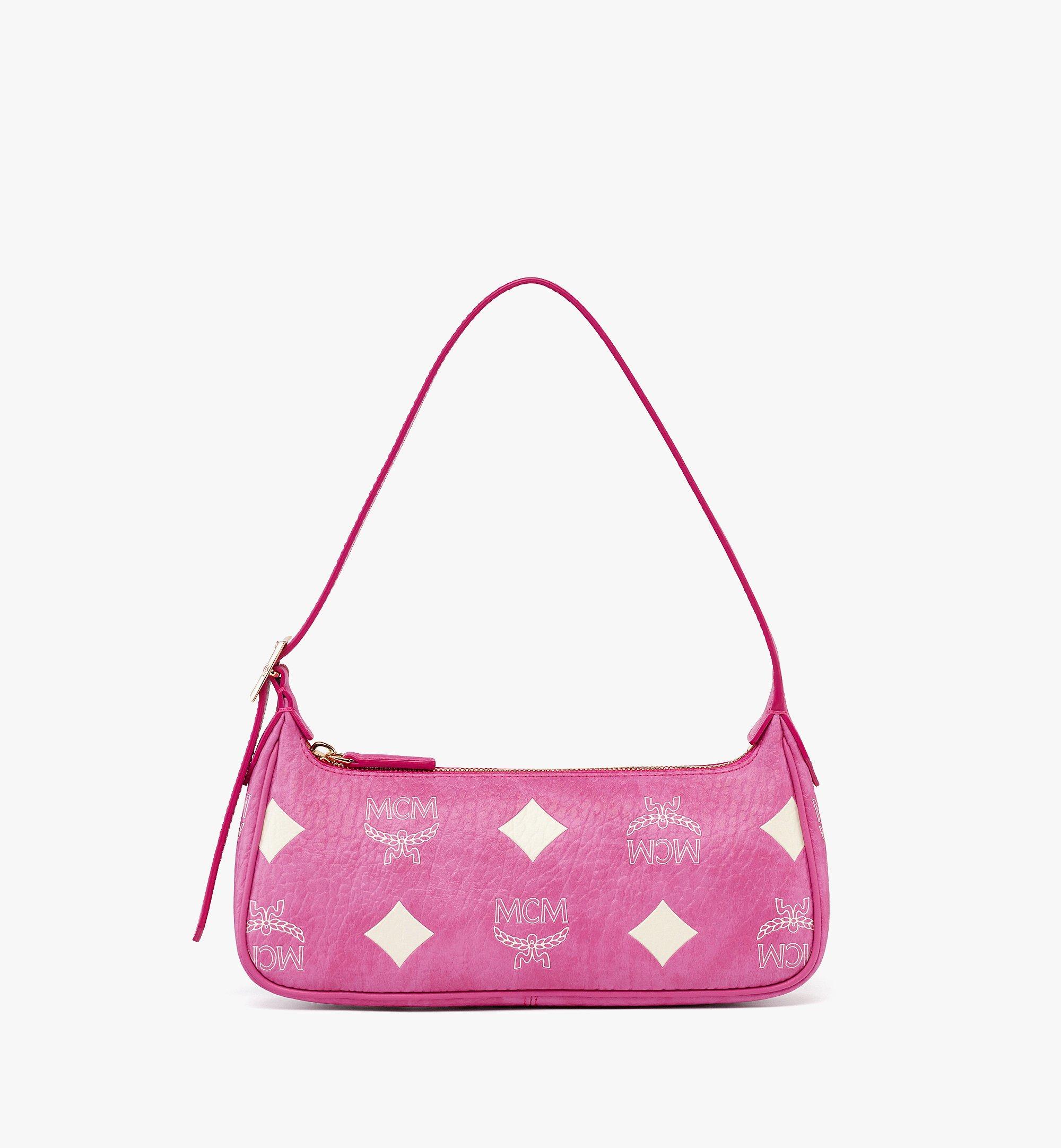 Small Aren Shoulder Bag in Maxi Visetos Pink | MCM ®US