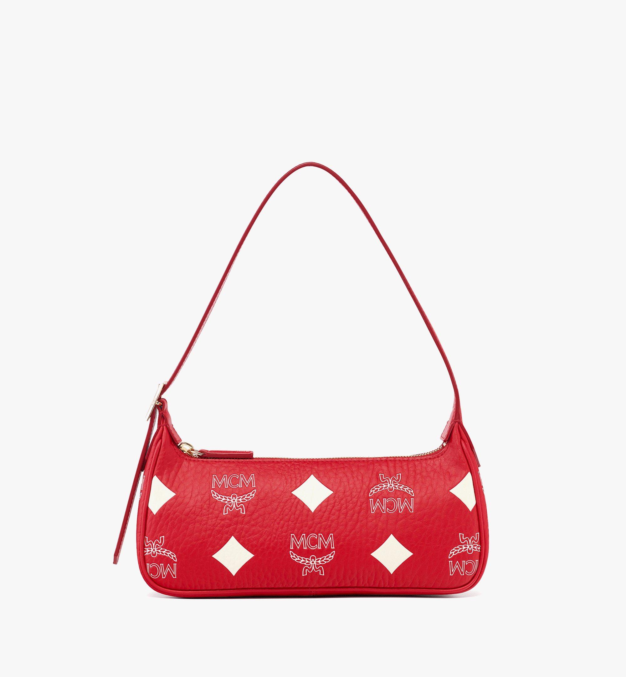 Small Aren Shoulder Bag in Maxi Visetos CANDY RED | MCM ®US