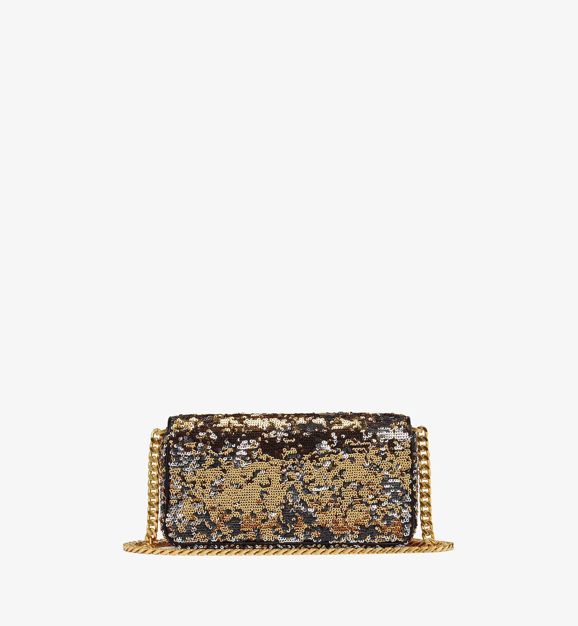 MCM Himmel Sequin Shoulder Bag Gold MWSESAC05DG001 Alternate View 3