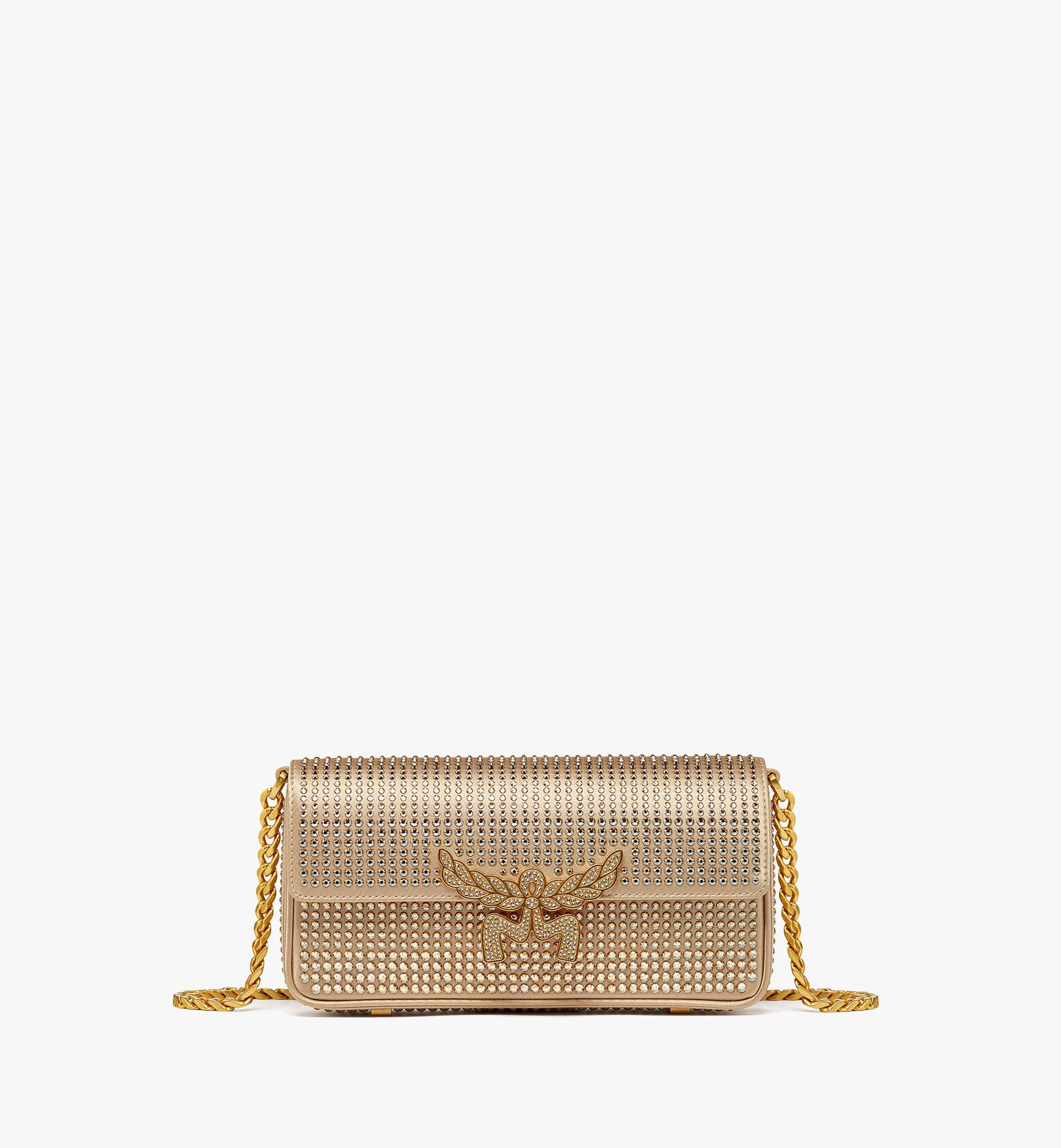 Small Himmel Shoulder Bag in Crystal Satin Gold | MCM ®DE
