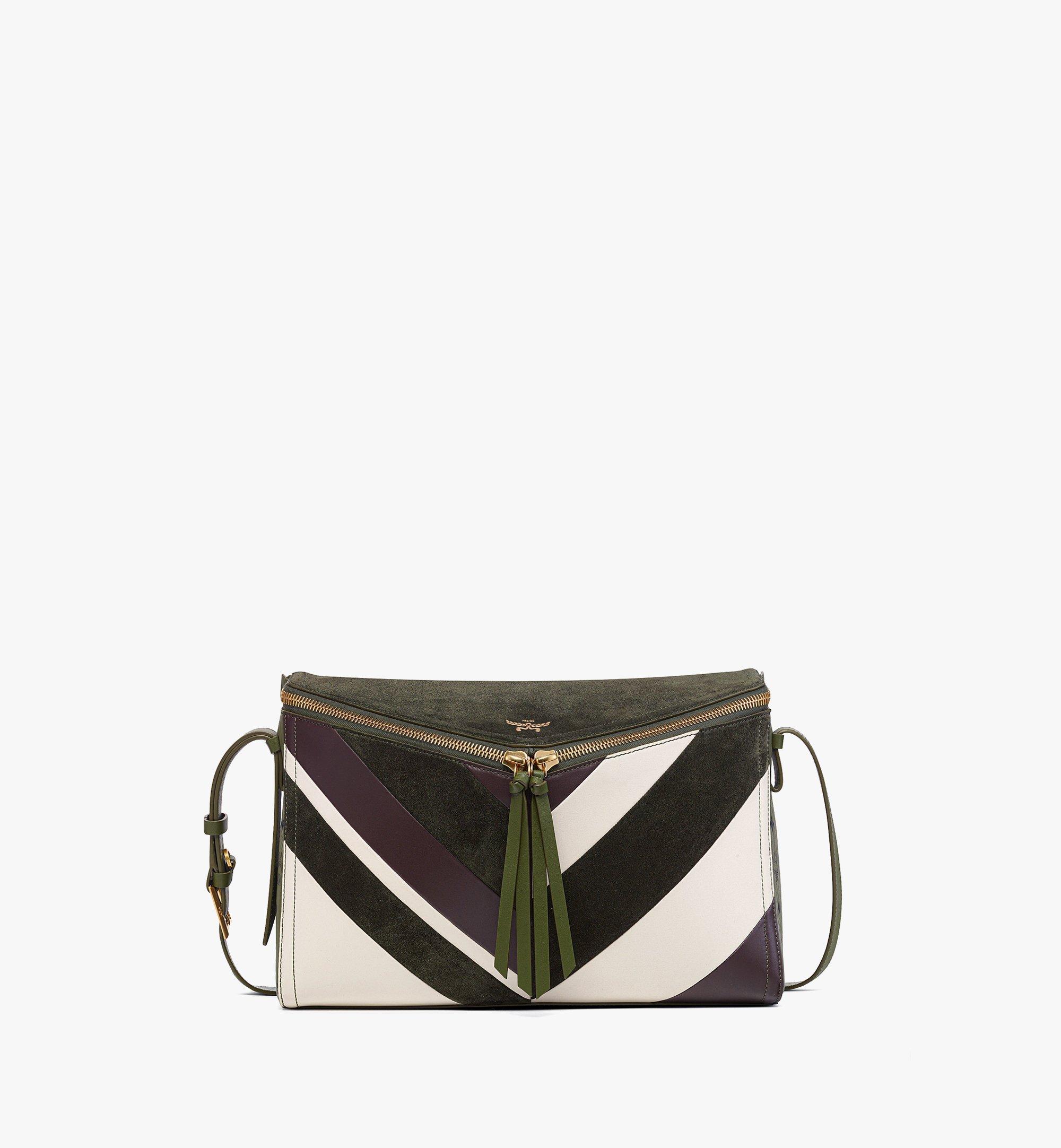 Diamant 3D Shoulder Bag in Mega Herringbone Suede