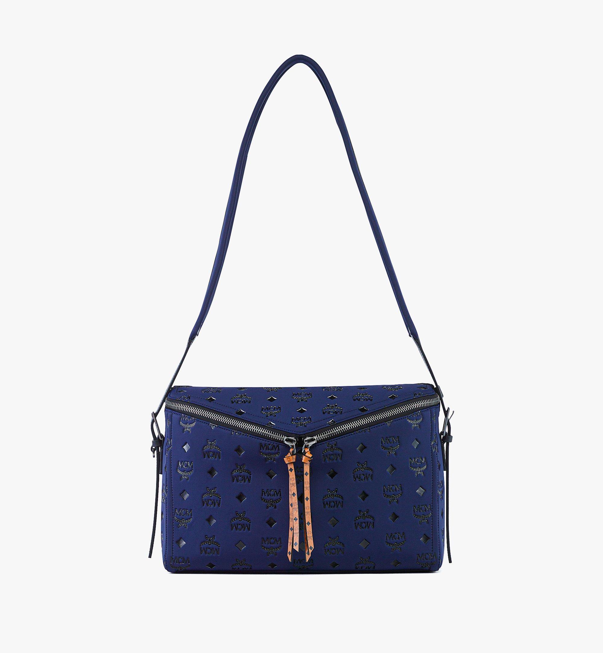 MCM Diamant 3D Shoulder Bag in Monogram Neoprene Blue MWSFSAK04VC001 Alternate View 5