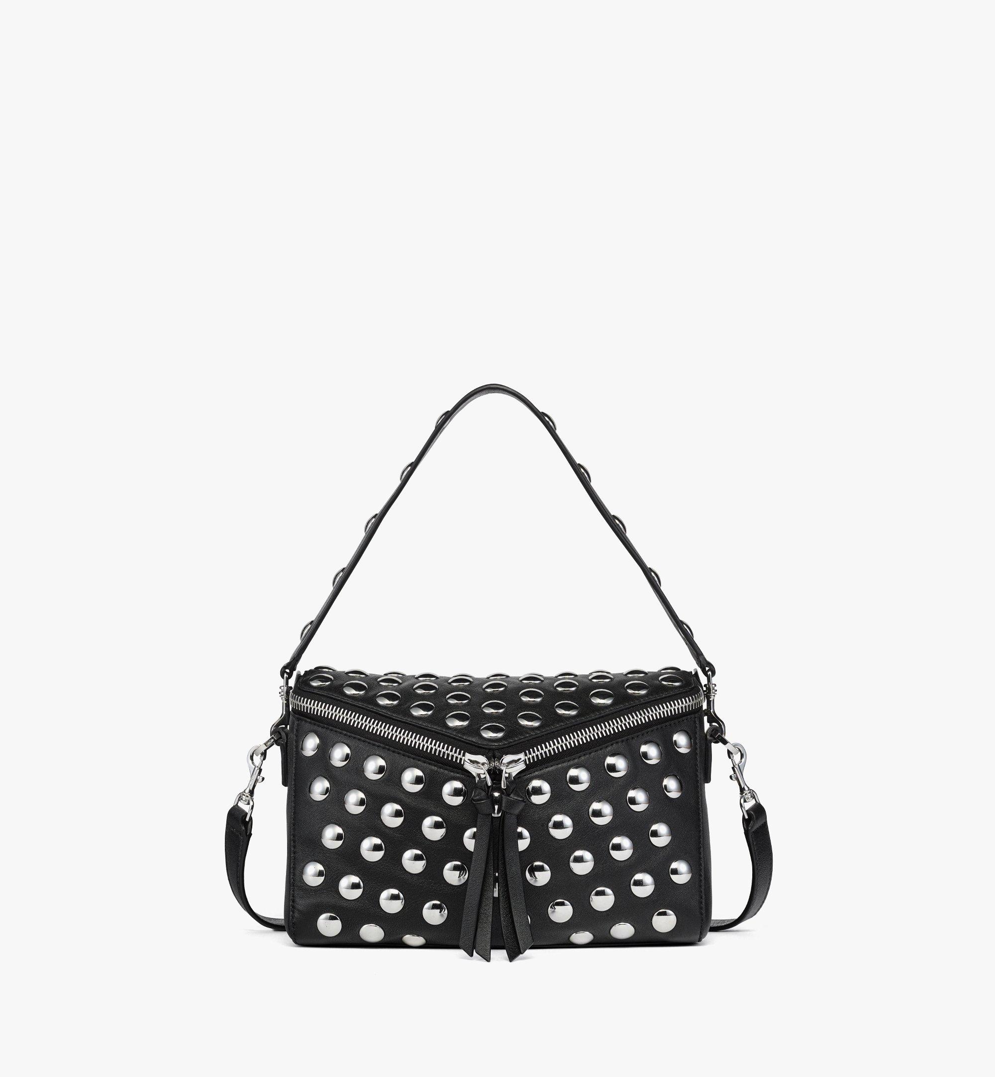 Small Diamant 3D Shoulder Bag in Galactic Gala Lambskin Black