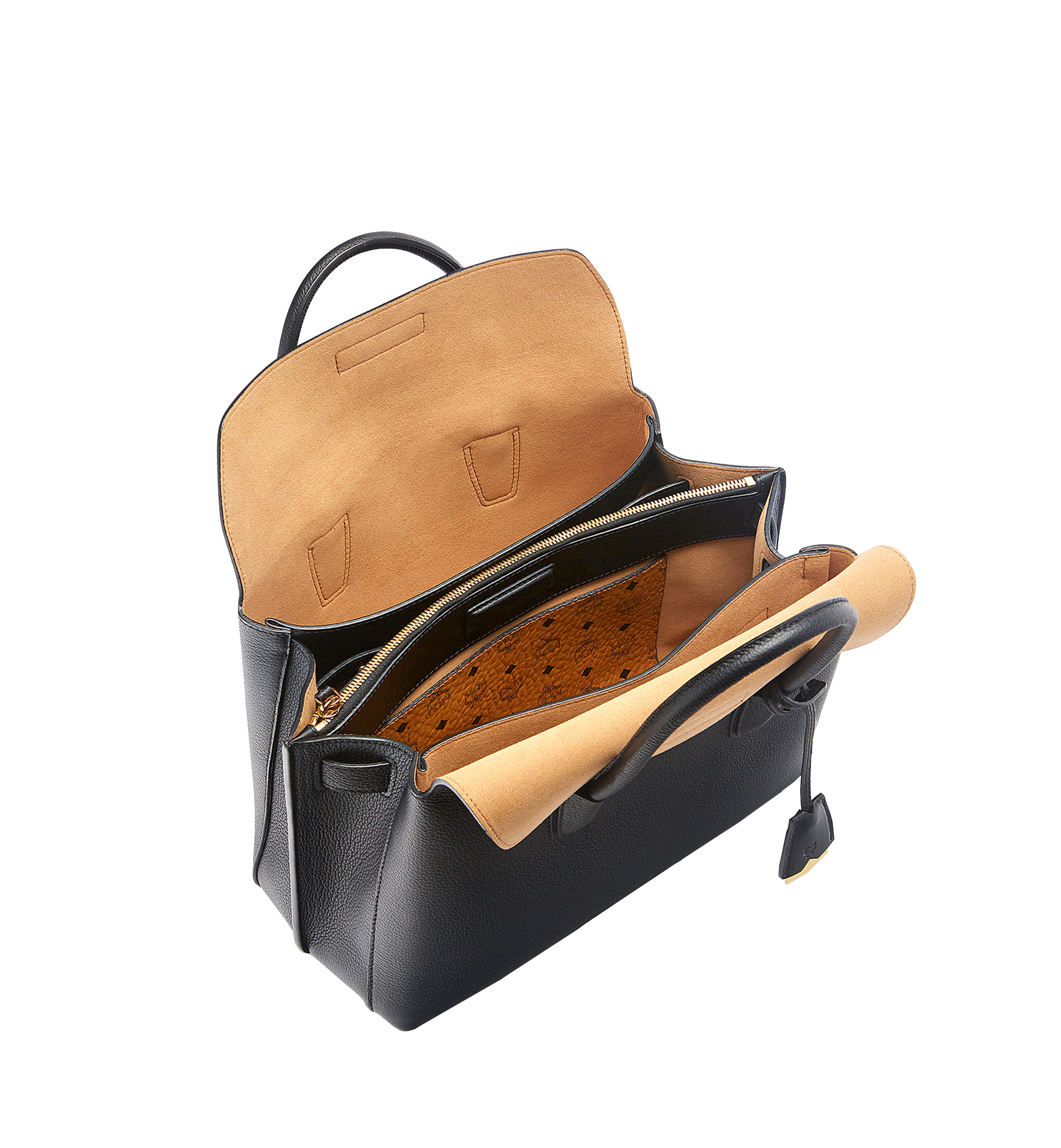 milla tote in grained leather