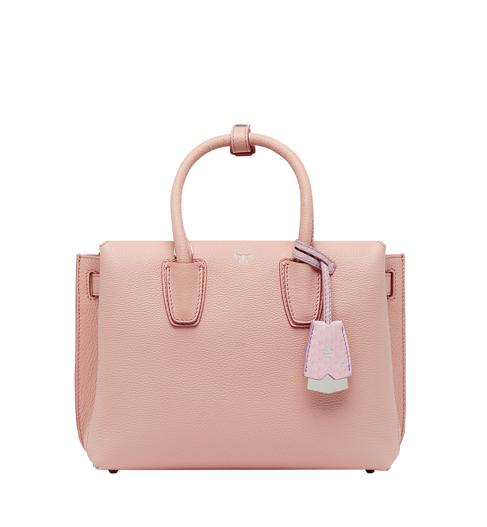 MCM Milla Tote in Grained Leather Pink MWT8SMA93PV001 Alternate View 1