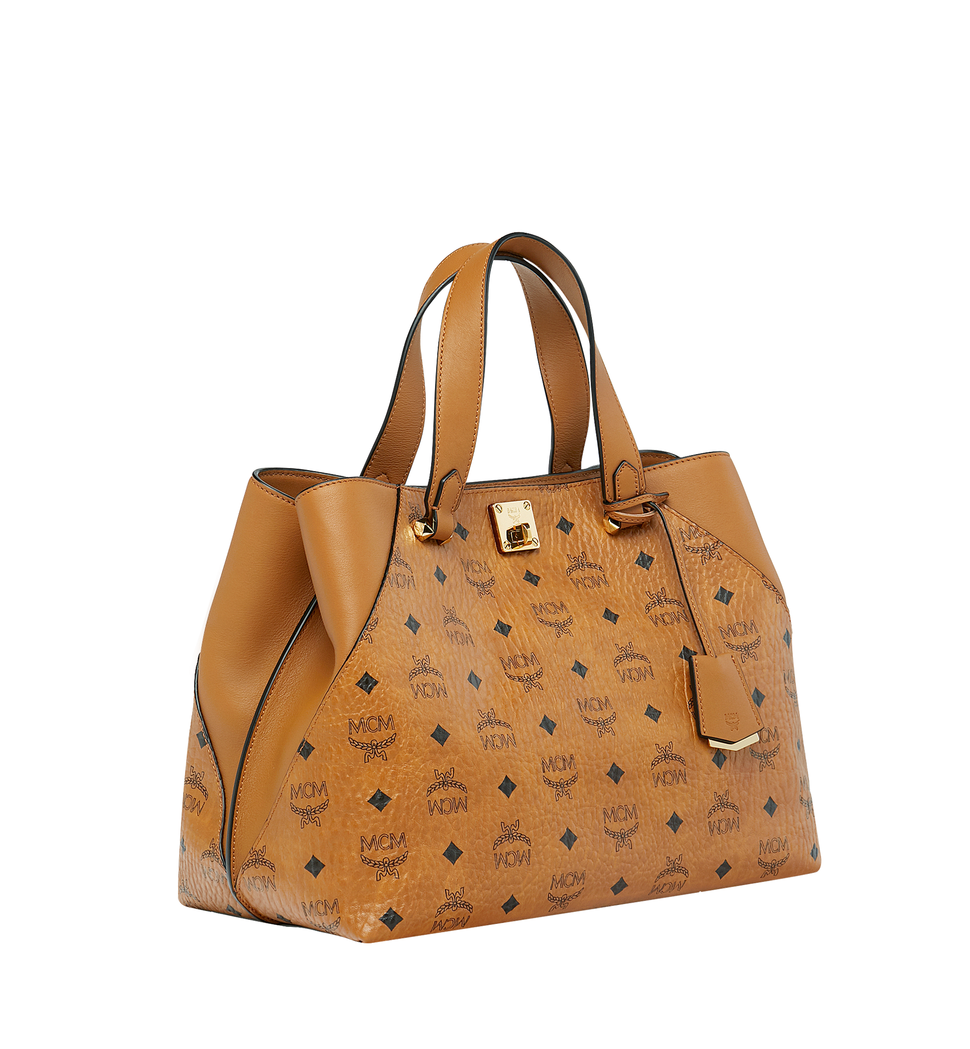 mcm cognac tote