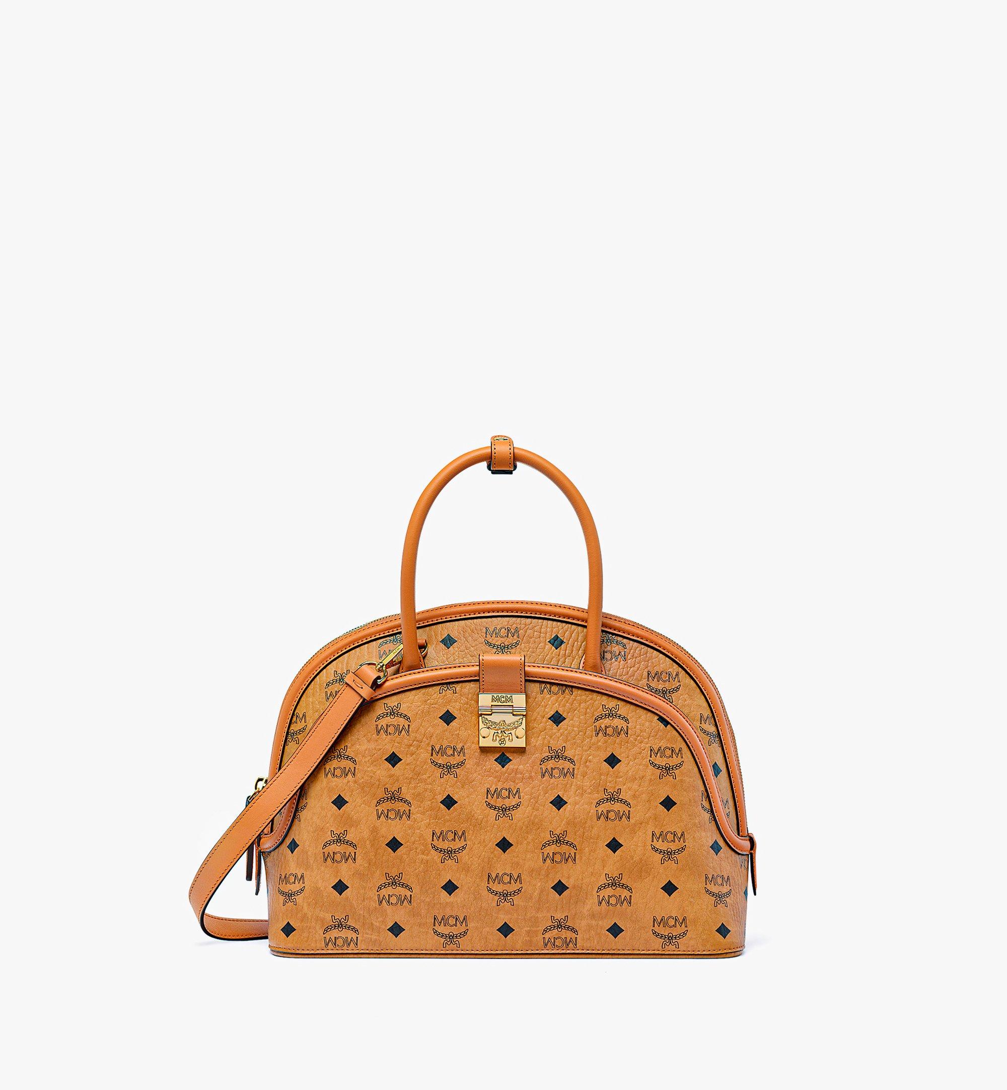 MCM Anna Visetos Small Tote Bag with Crossbody Strap